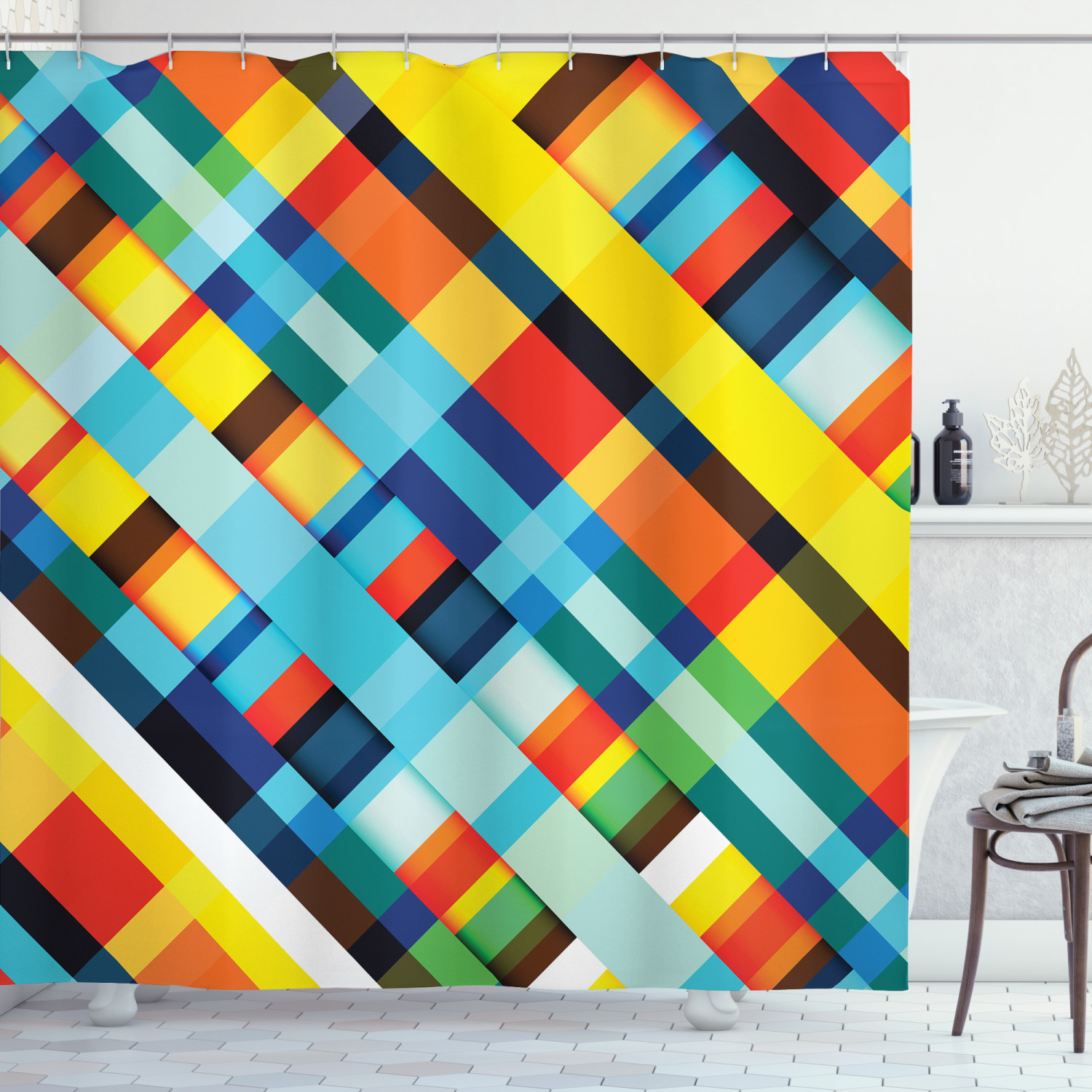 Diagonal Colorful Stripes Art Wallpapers