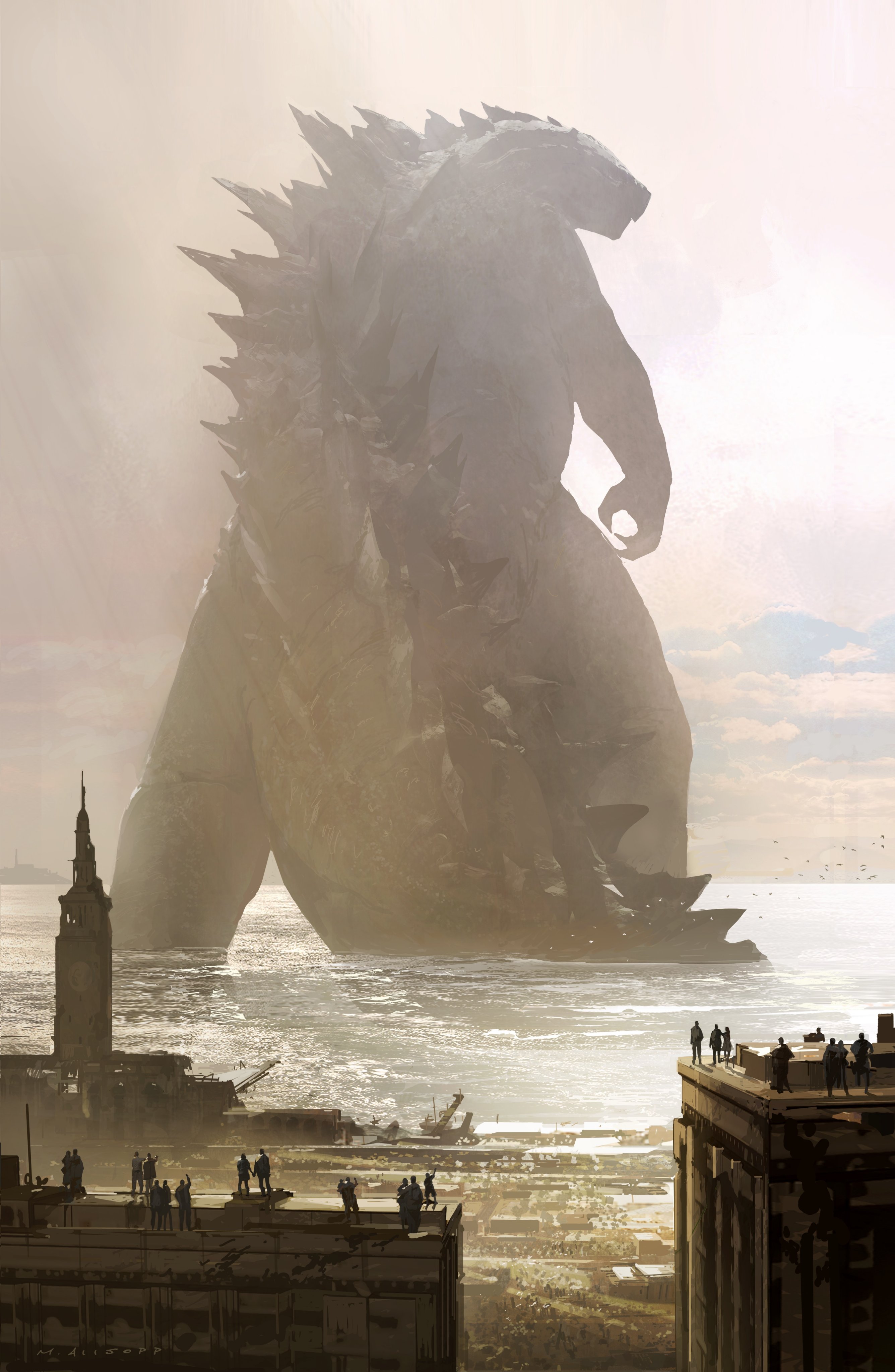 Digital Godzilla Concept Wallpapers