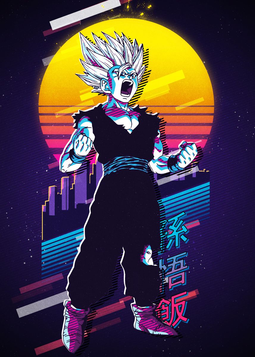 Dragon Ball Gohan Neon Retrowave Wallpapers