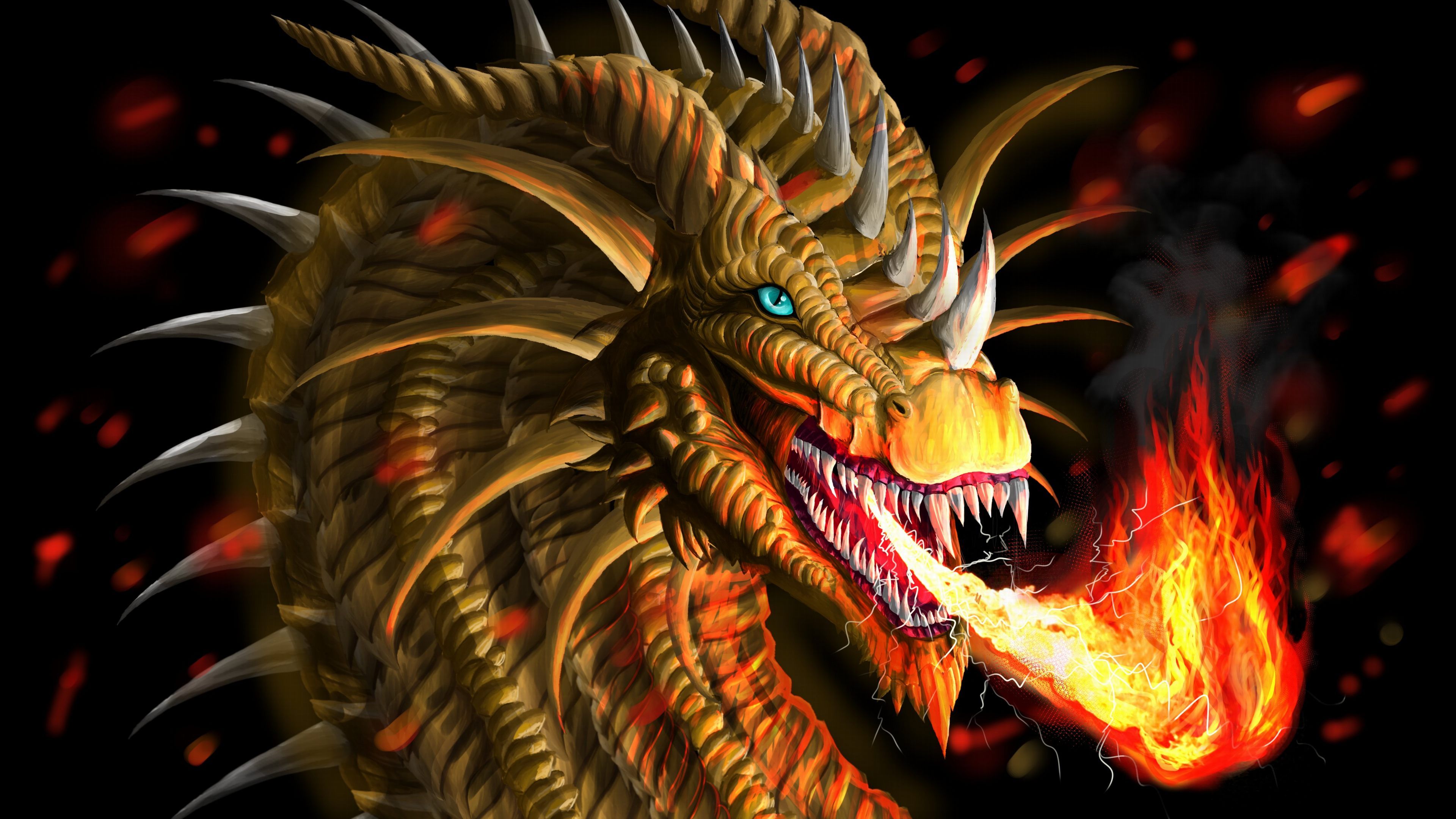 Dragon Throwing Fire Wallpapers