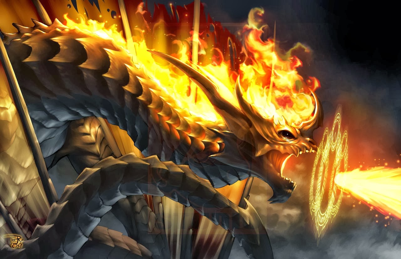 Dragon Throwing Fire Wallpapers