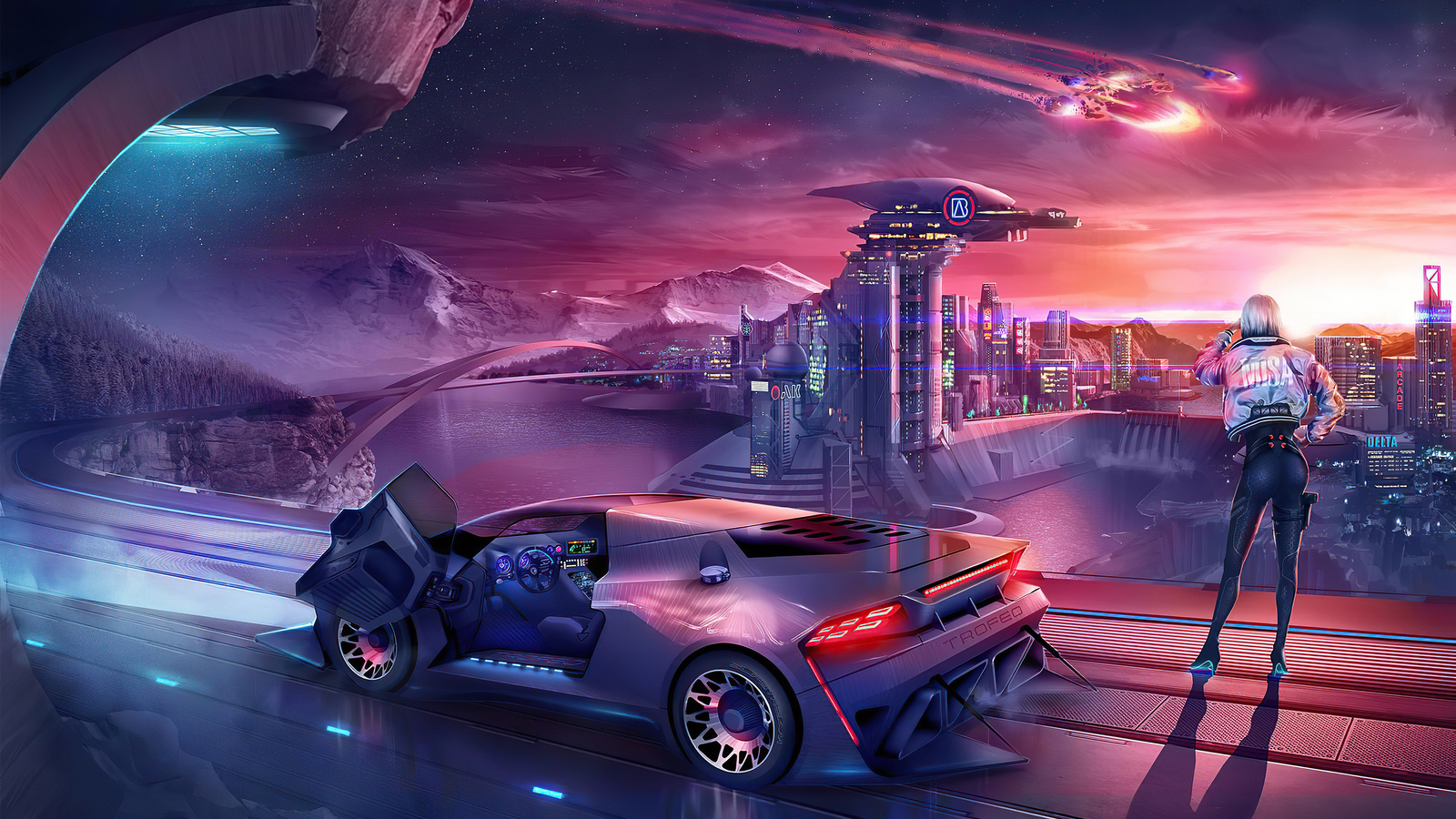 Driving To Future City Wallpapers