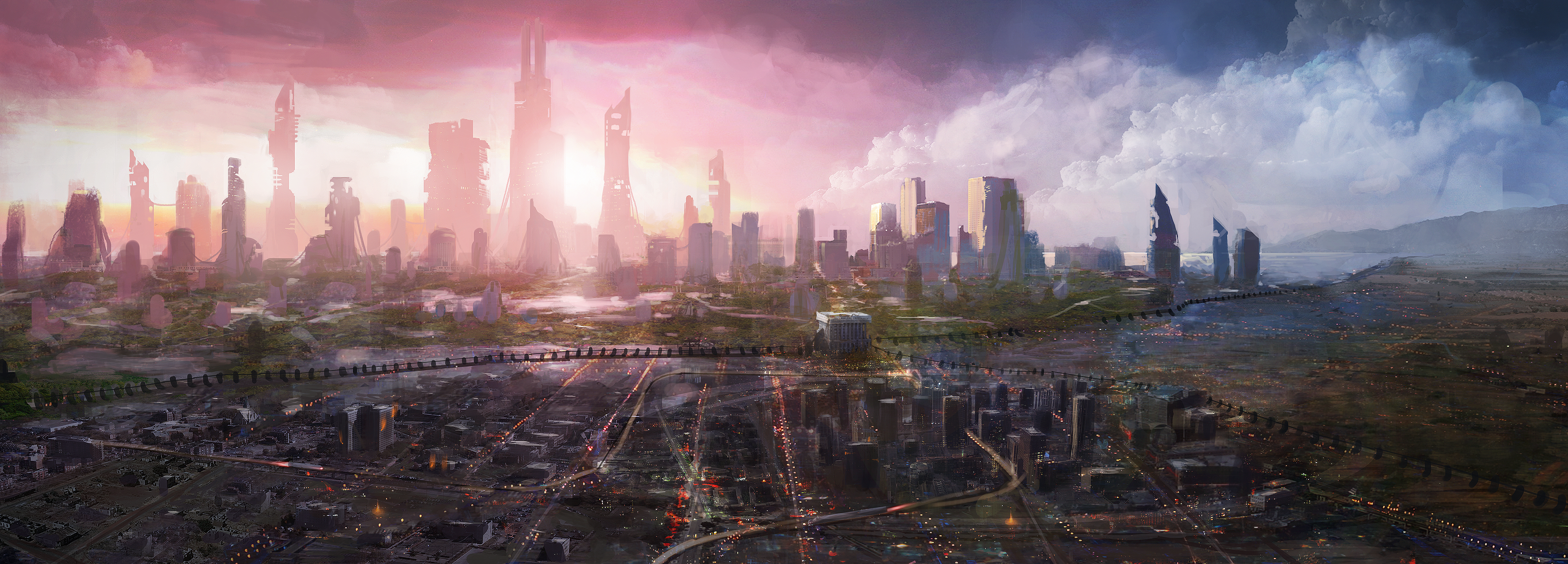 Driving To Future City Wallpapers