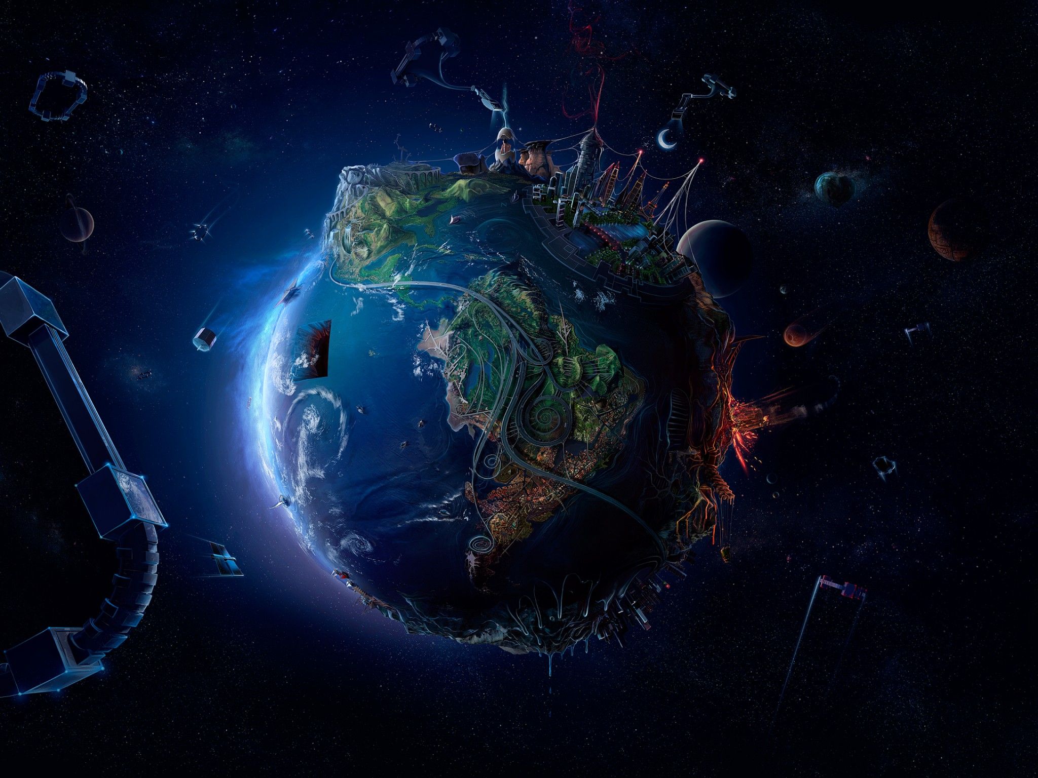 Earth Digital Artwork Wallpapers