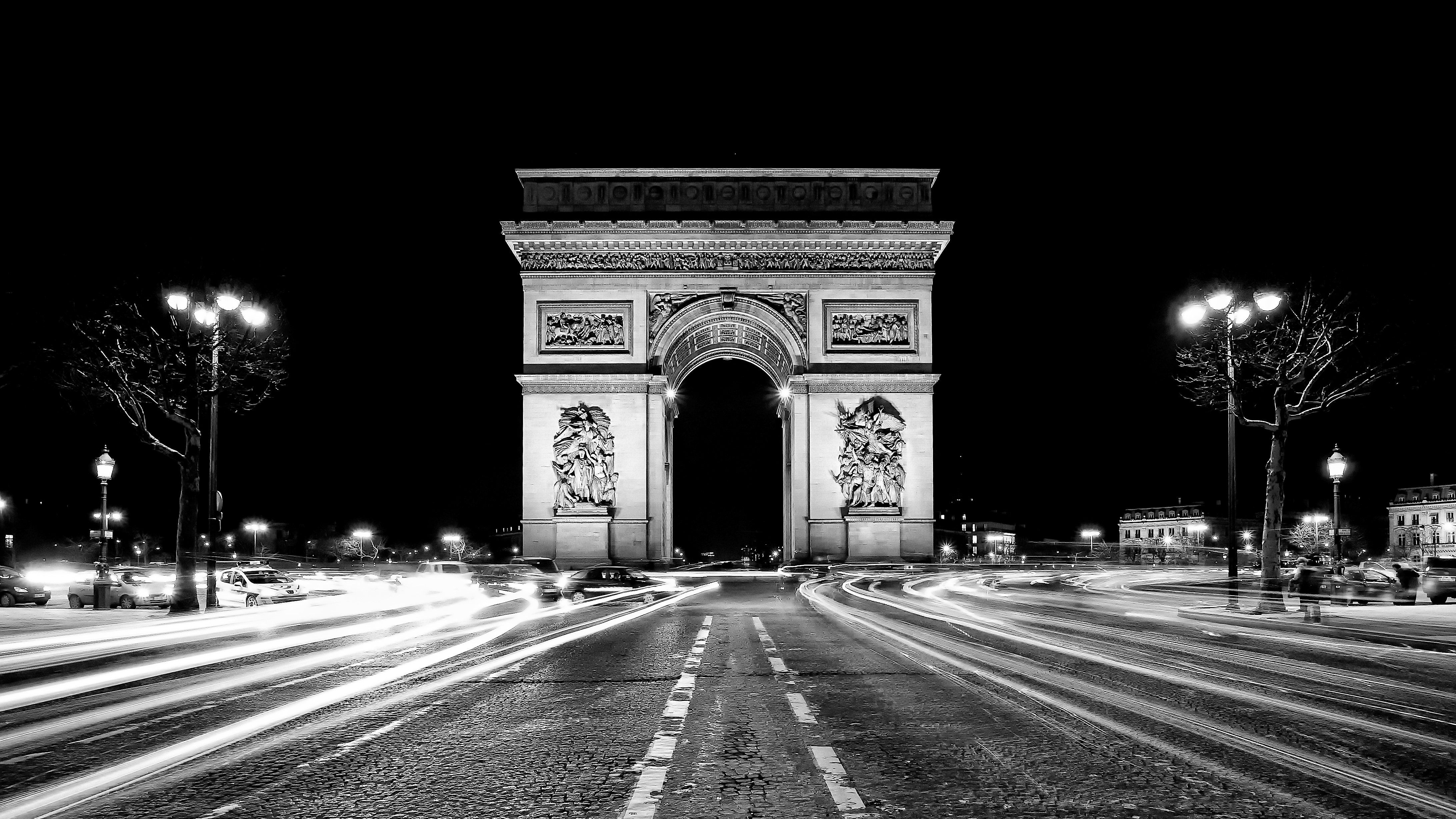 Eiffel Tower Arc De Triomphe Cityscape Artwork Wallpapers