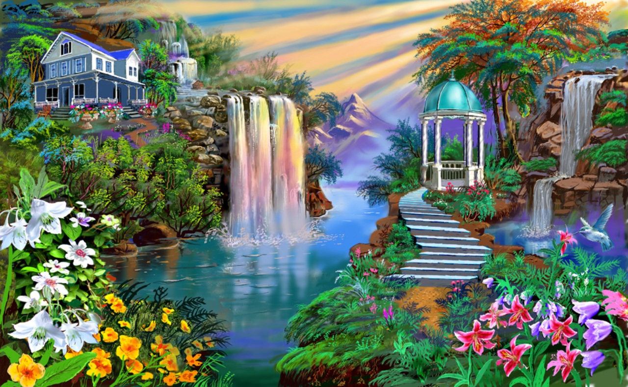 Fantasy Waterfall Wallpapers