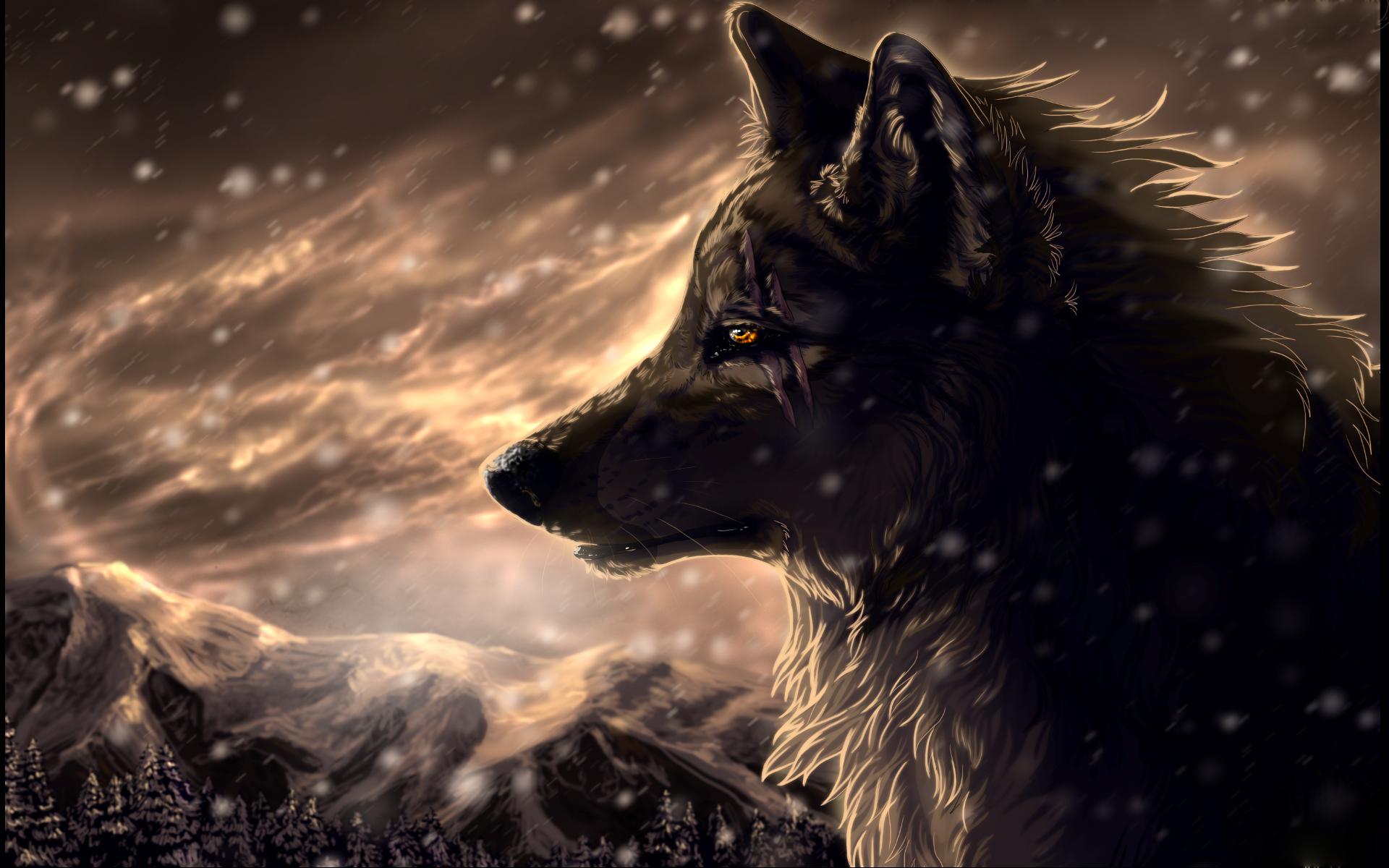 Fantasy Wolf Painting Wallpapers