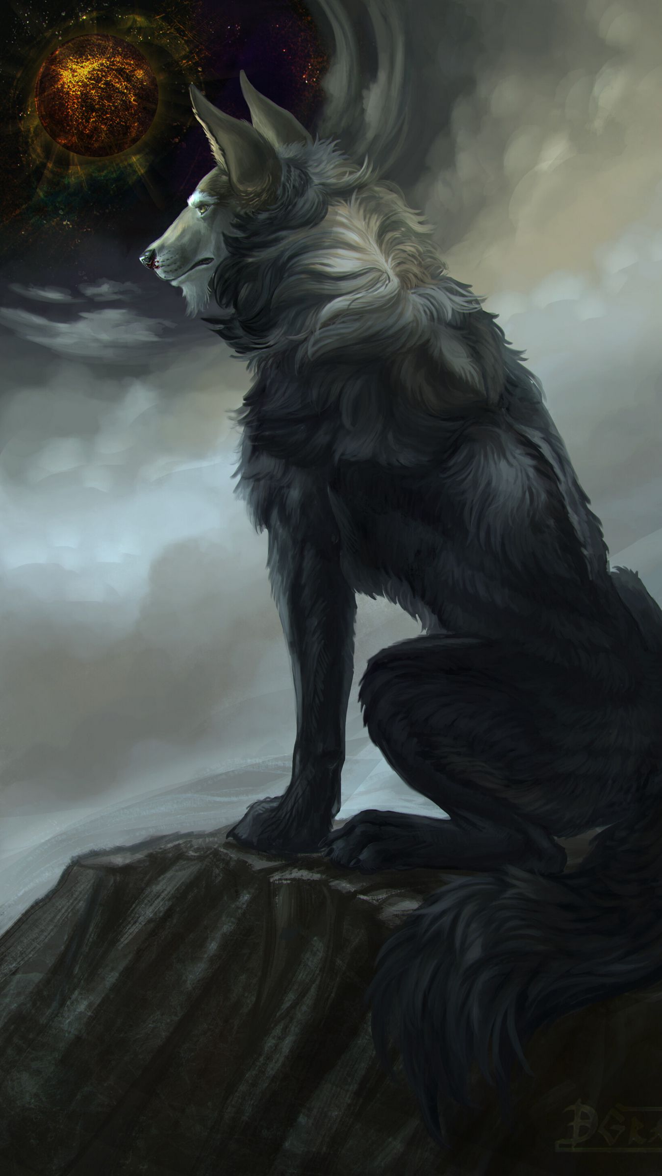 Fantasy Wolf Painting Wallpapers