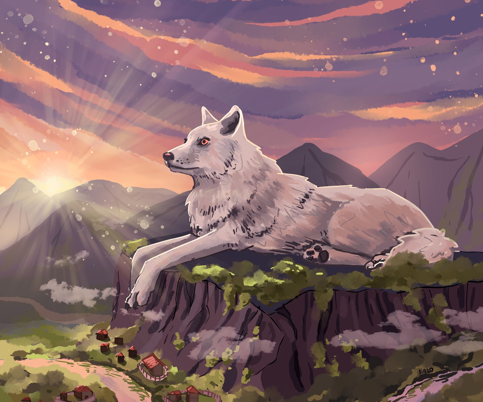 Fantasy Wolf Painting Wallpapers