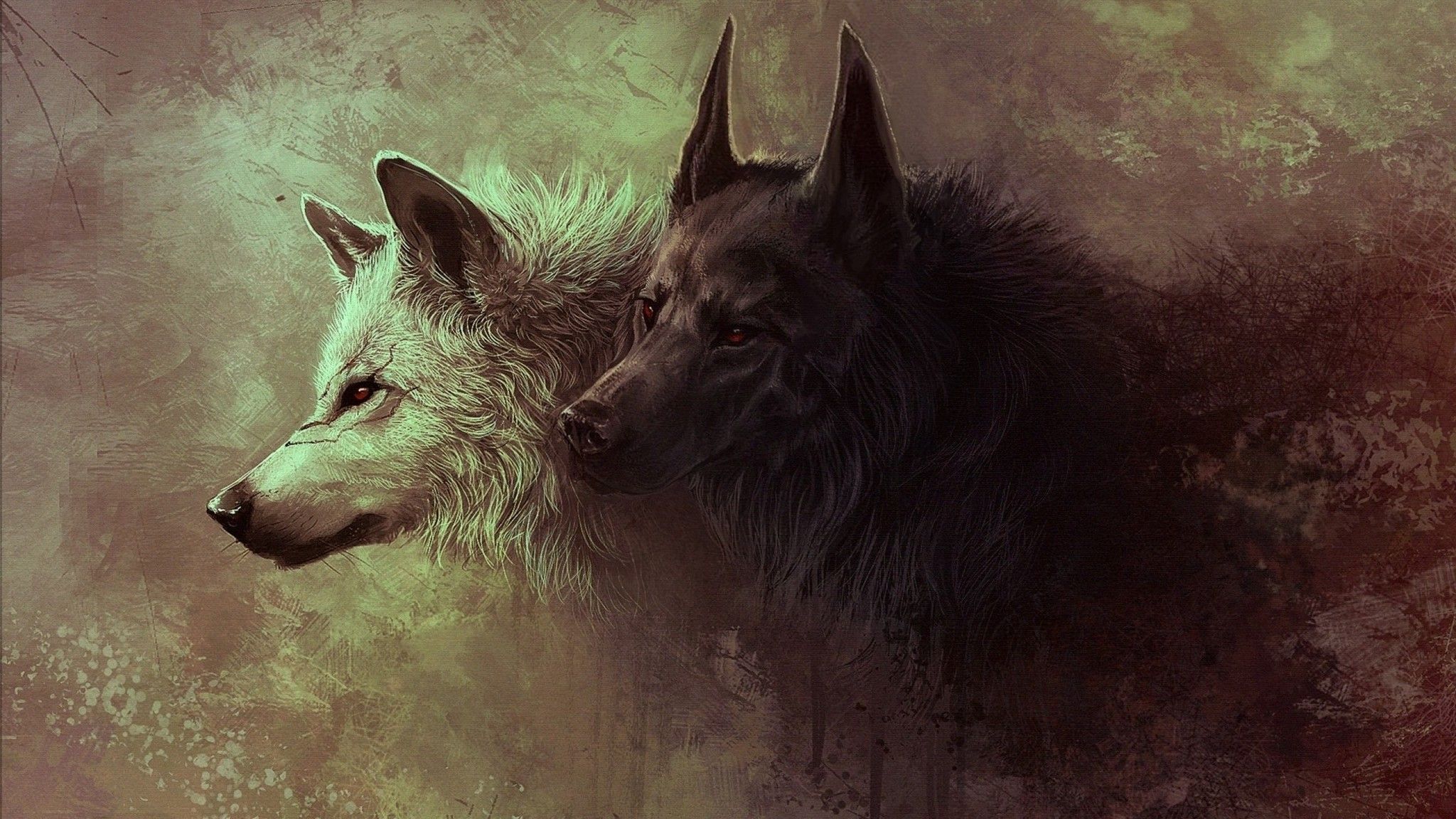 Fantasy Wolf Painting Wallpapers