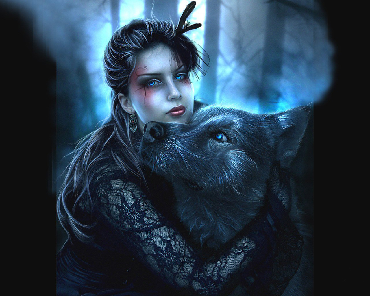 Fantasy Wolf Painting Wallpapers