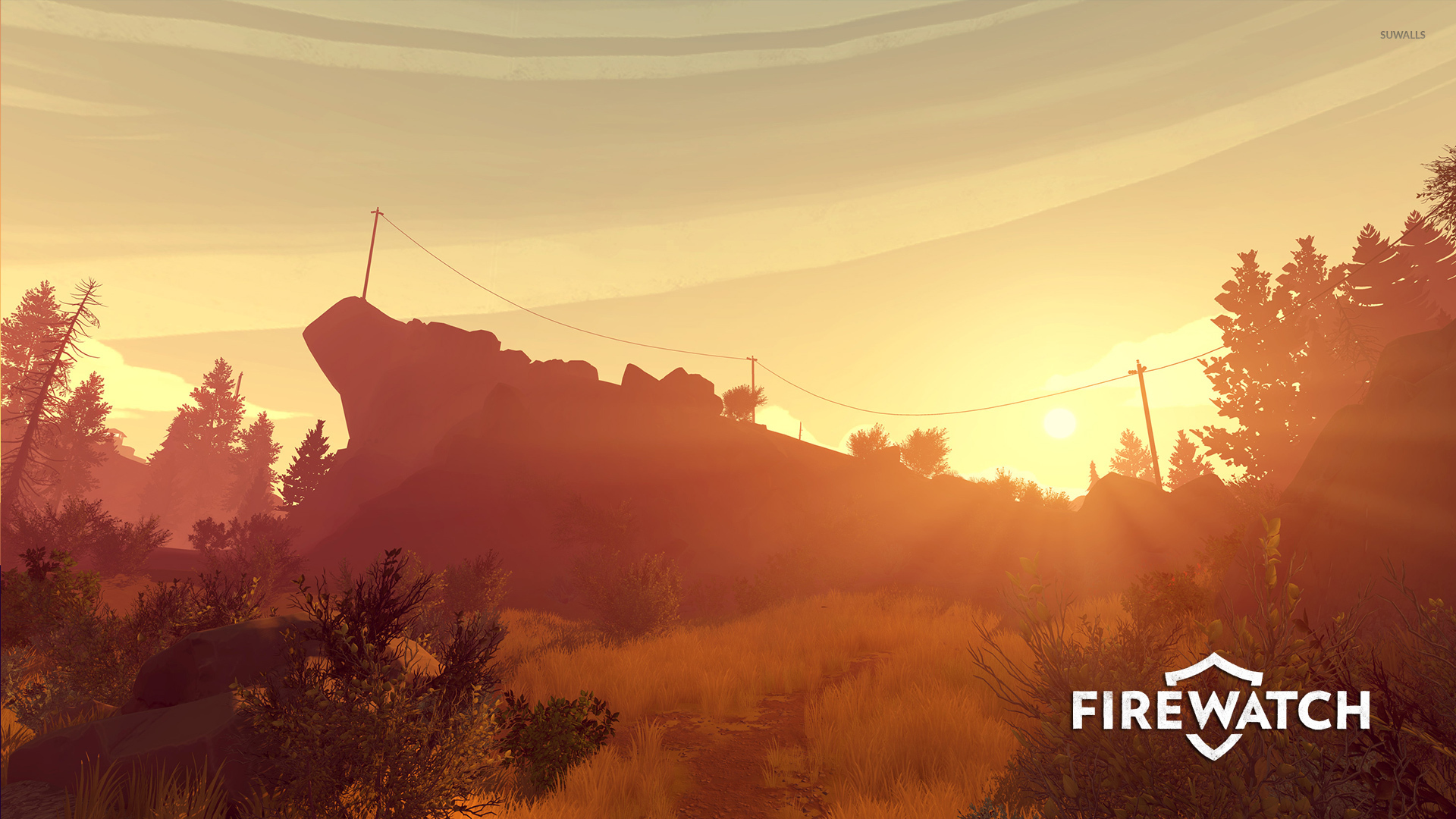 Firewatch Orange Sunset Wallpapers