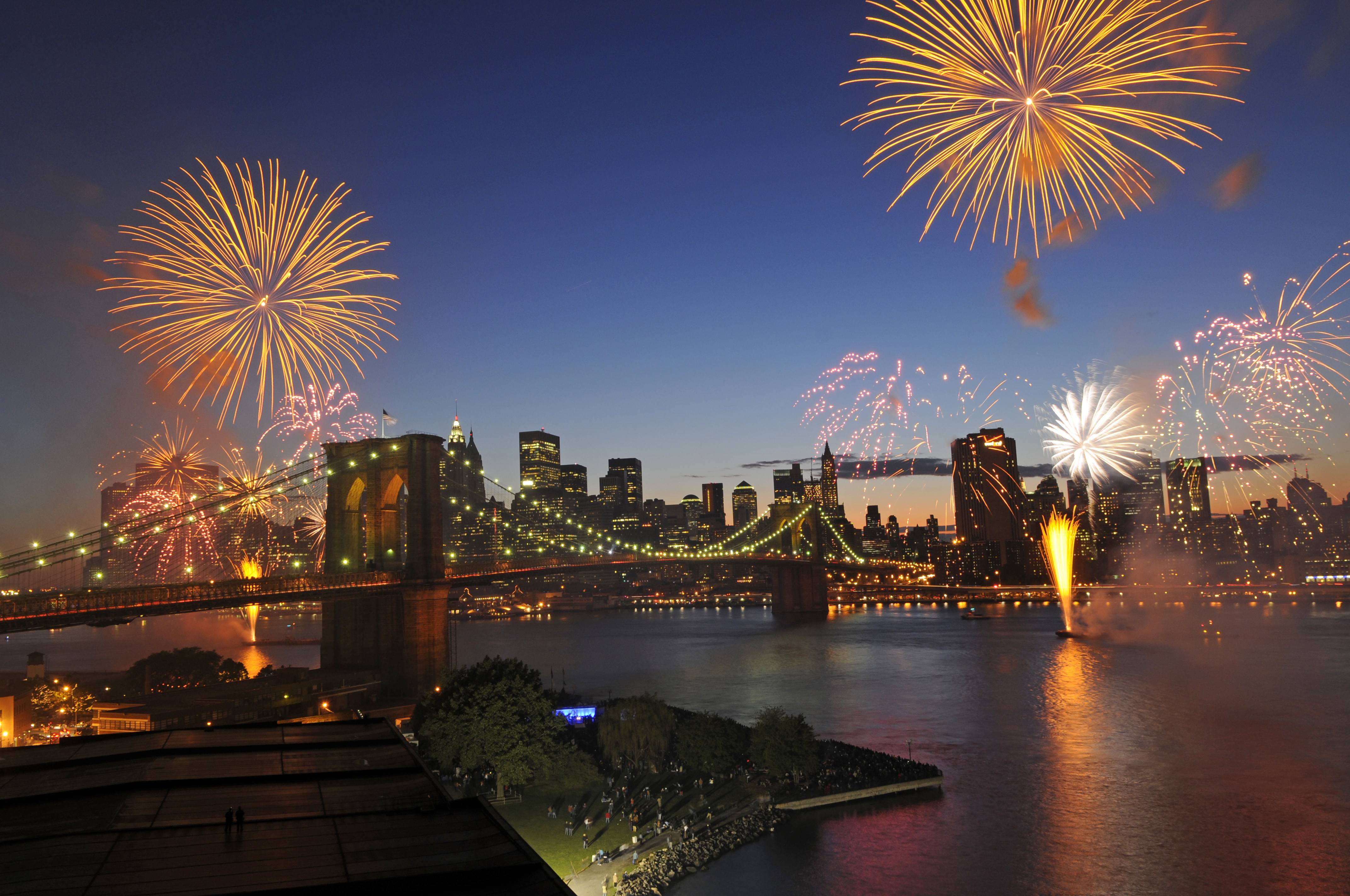 Fireworks In Futuristic City Wallpapers