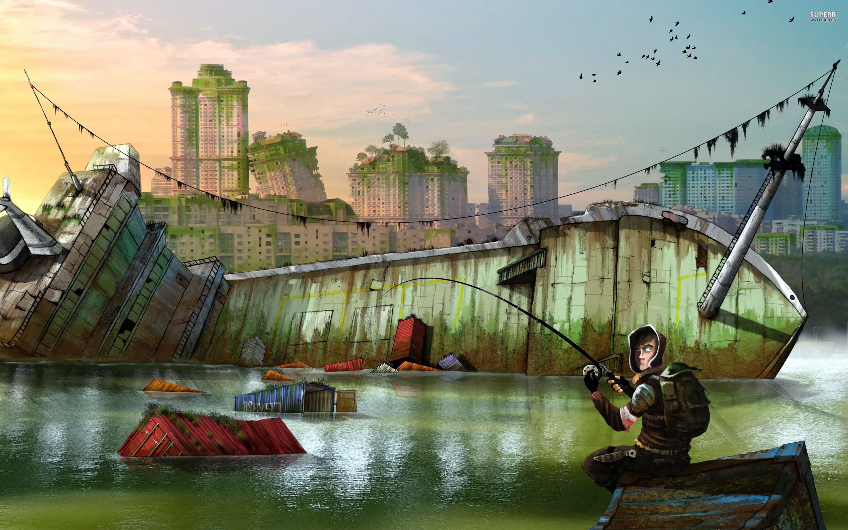 Fisherman Digital Art Wallpapers