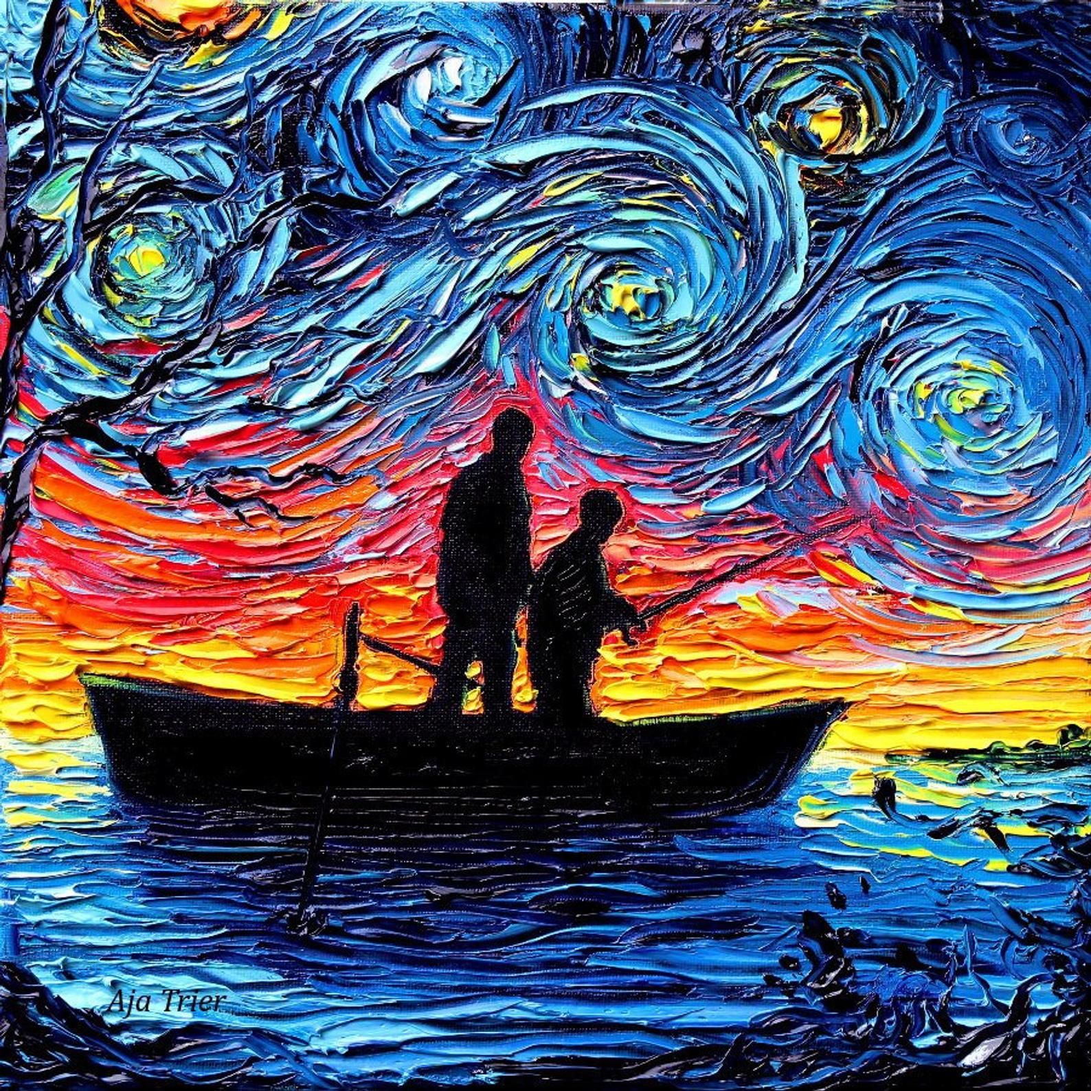 Fishing In Starry Night Wallpapers