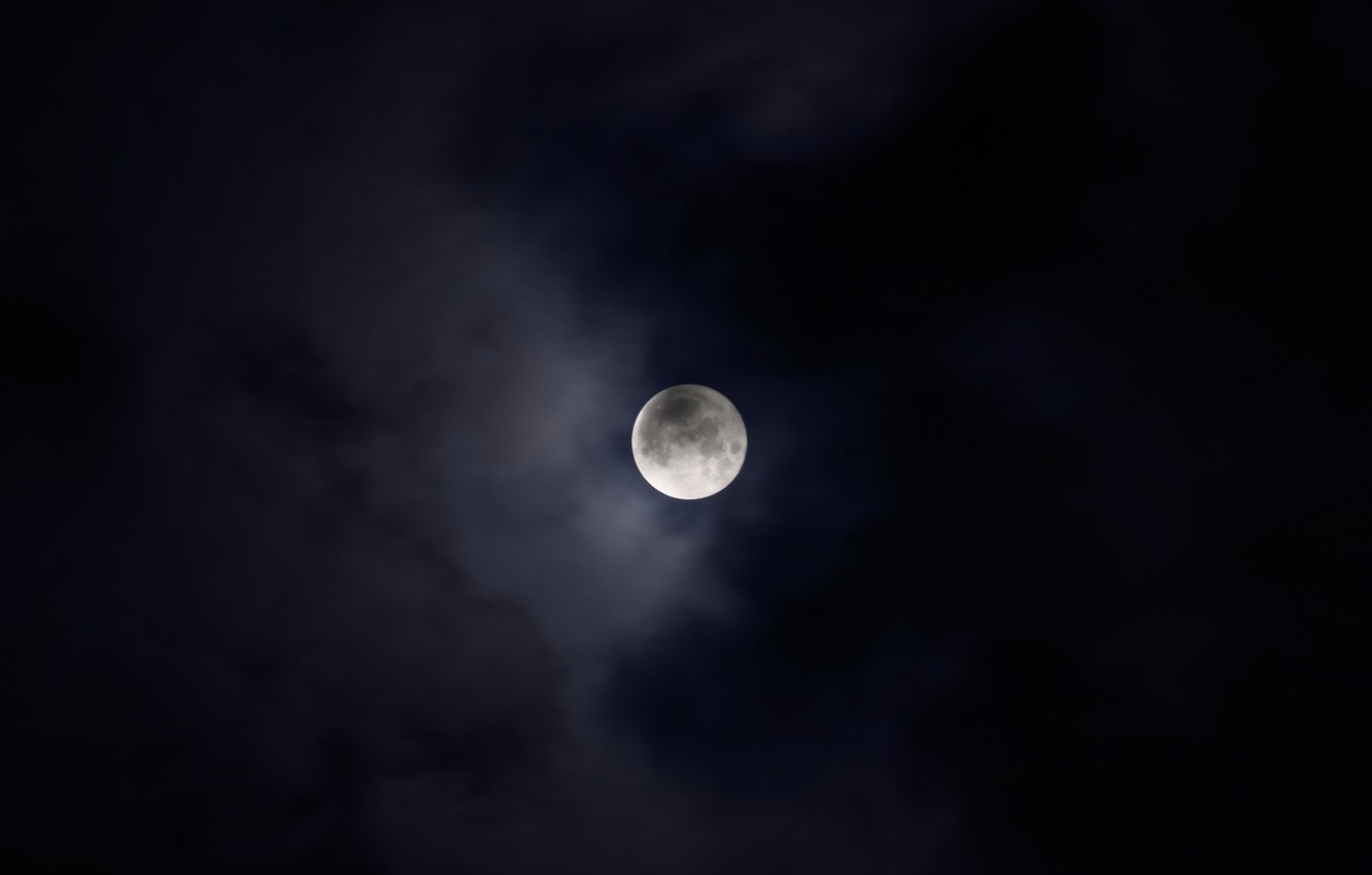 Foggy Night Moon Wallpapers