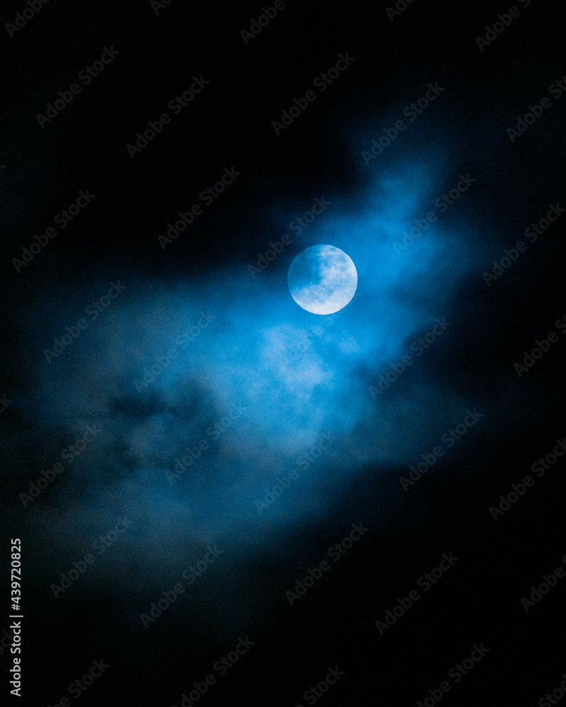 Foggy Night Moon Wallpapers