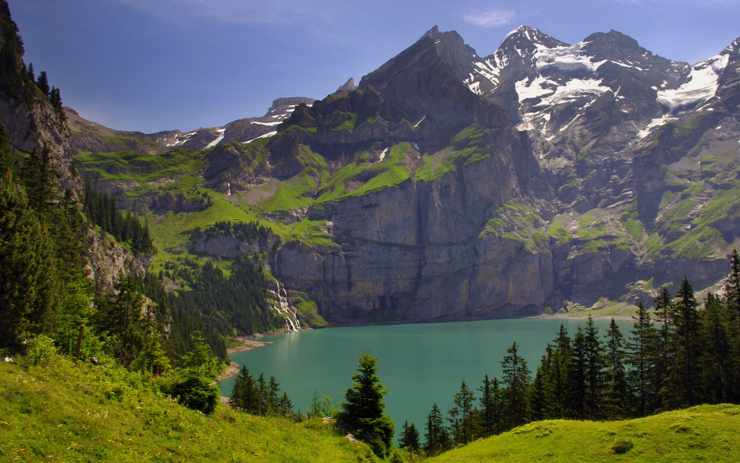 Foggy Valley With A Lake Wallpapers