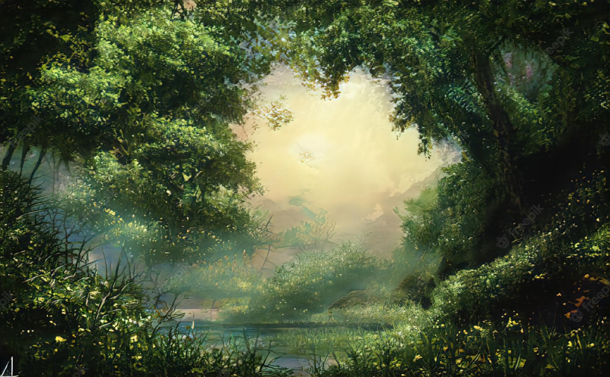 Forest Painting Wallpapers