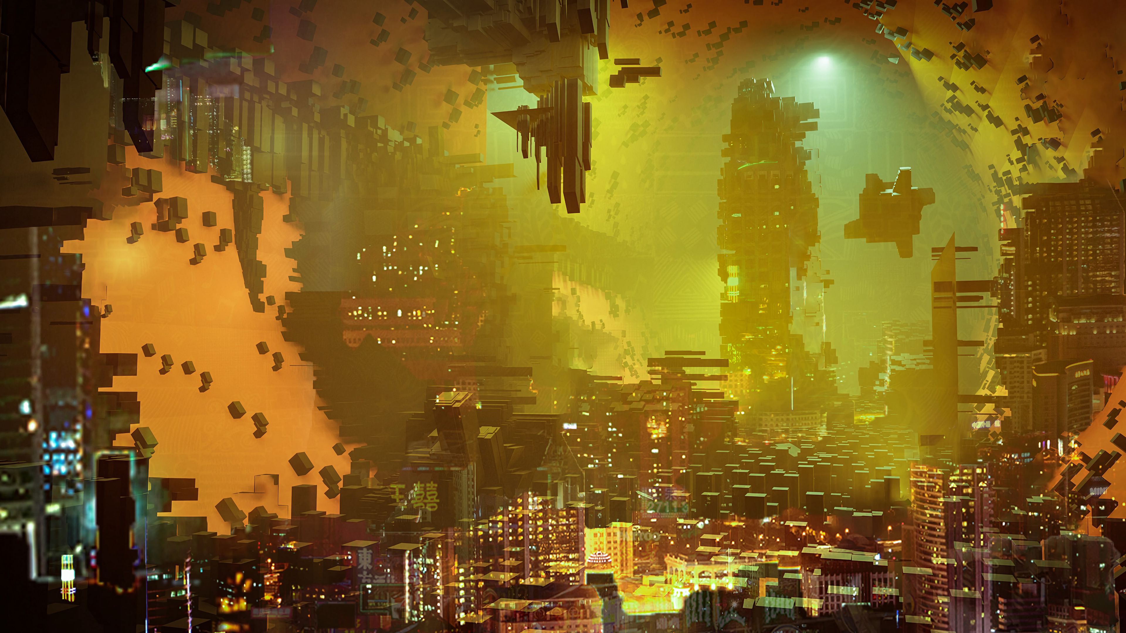 Futuristic Cityscape 4K Art Wallpapers