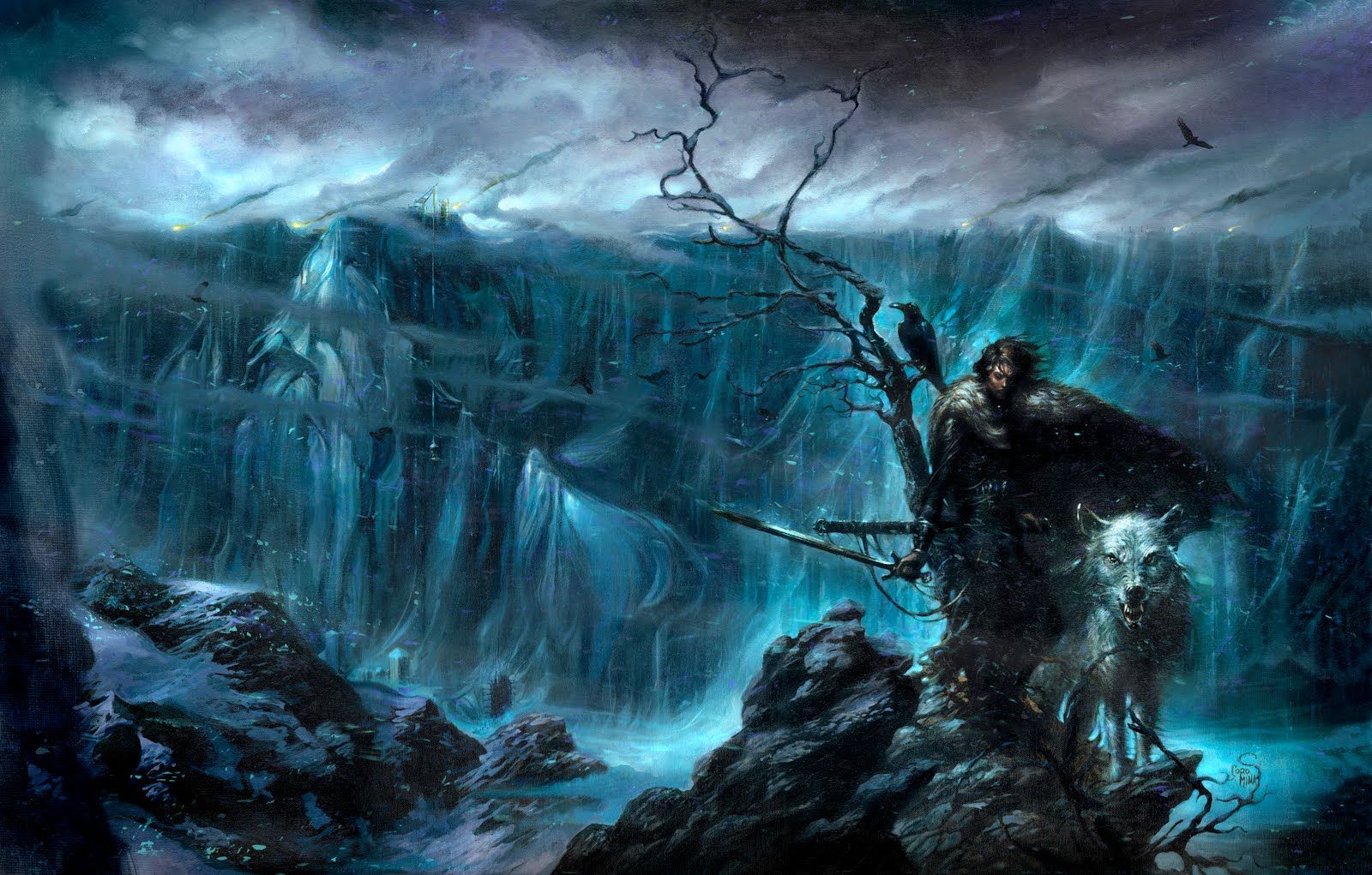 Game Of Thrones 7 White Walker And Ice Dragon Art Wallpapers