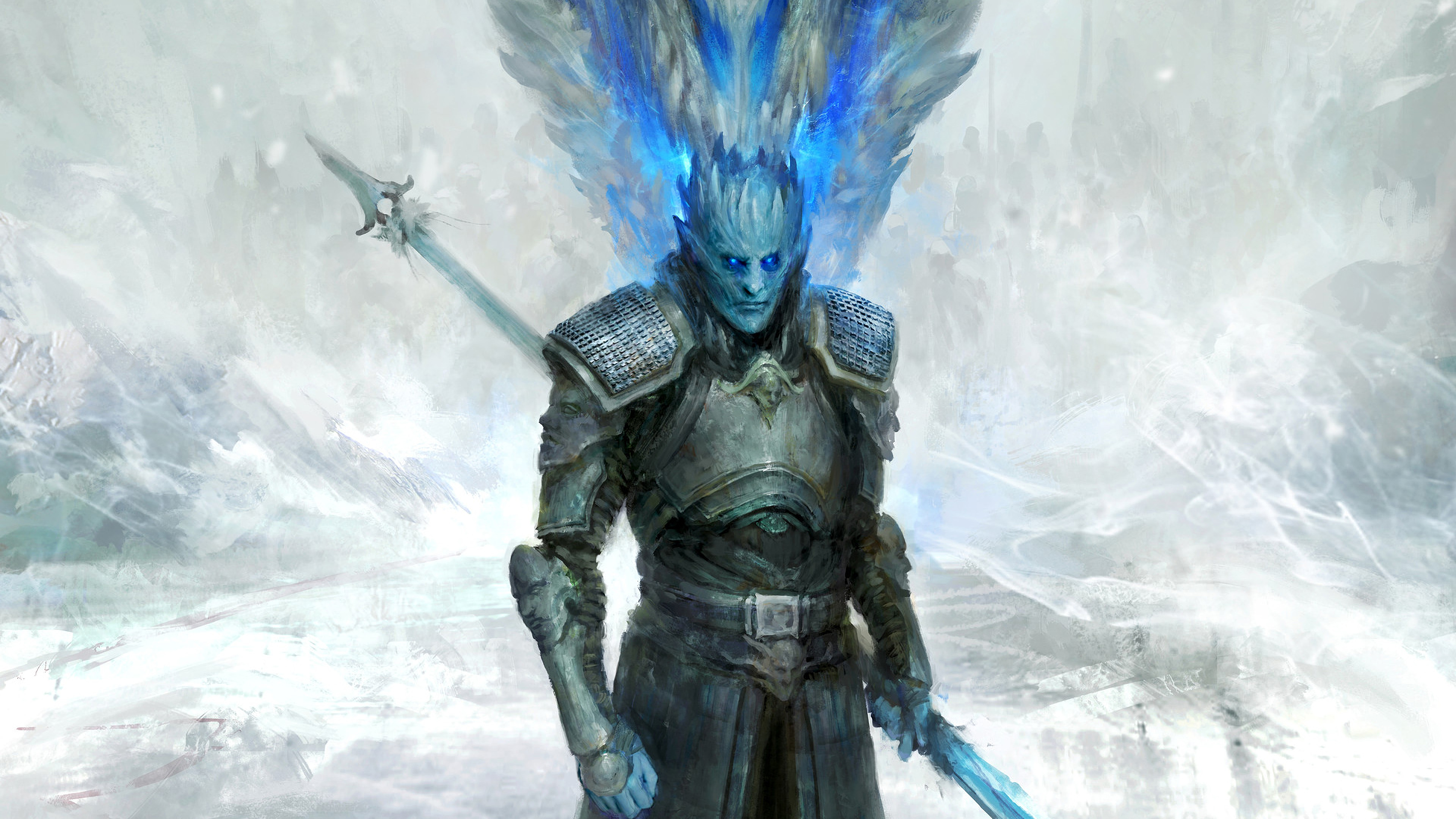 Game Of Thrones 7 White Walker And Ice Dragon Art Wallpapers