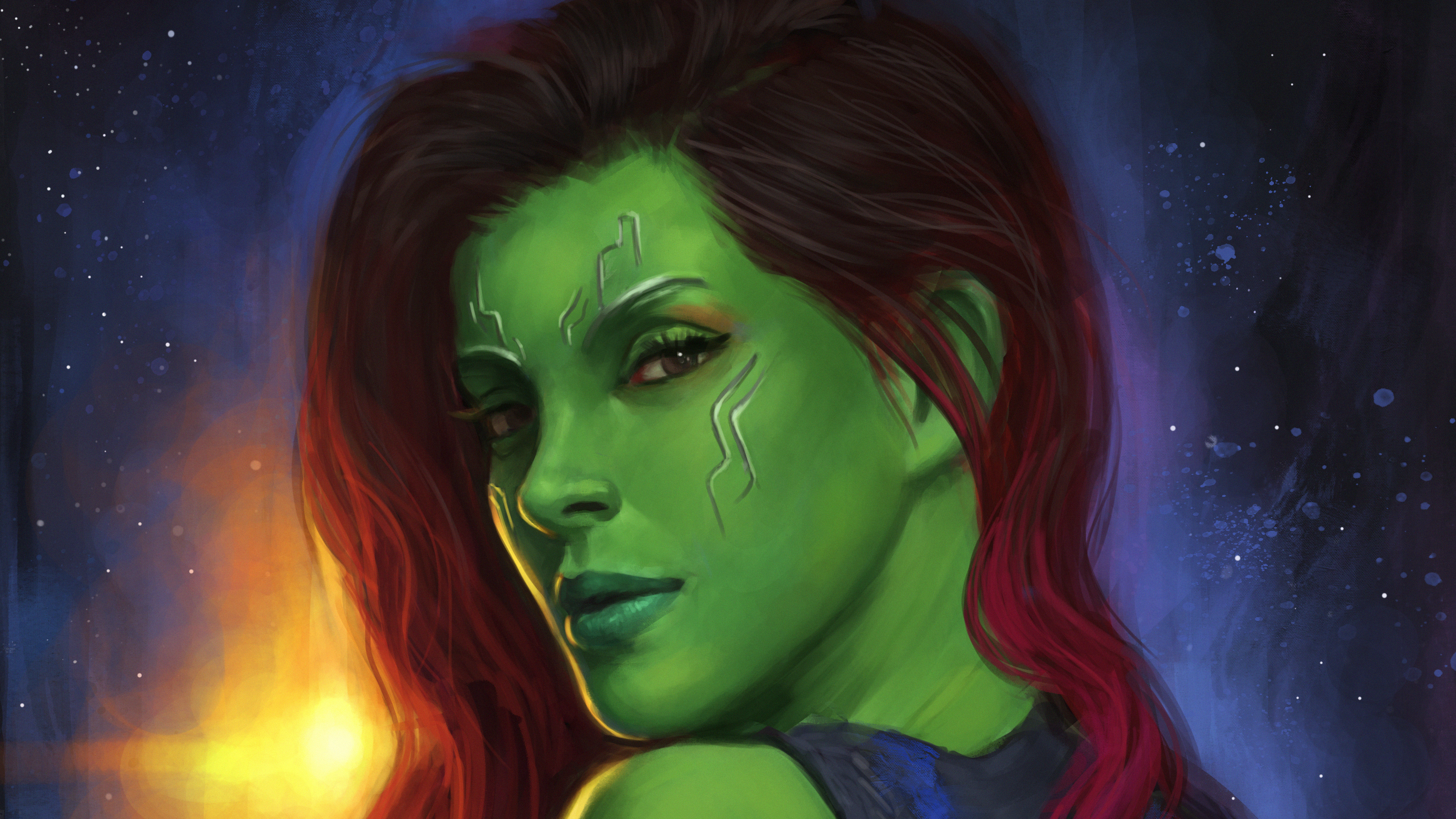 Gamora Simple Art Wallpapers