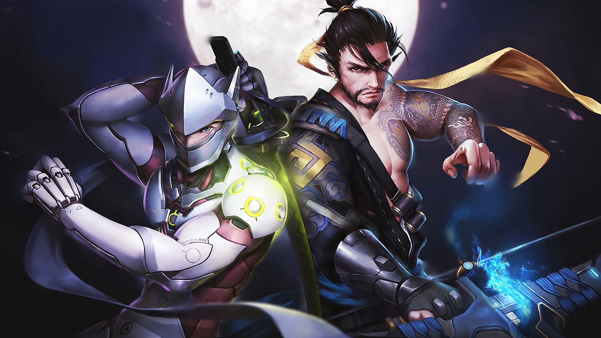 Genji Hanzo Overwatch Artwork Wallpapers