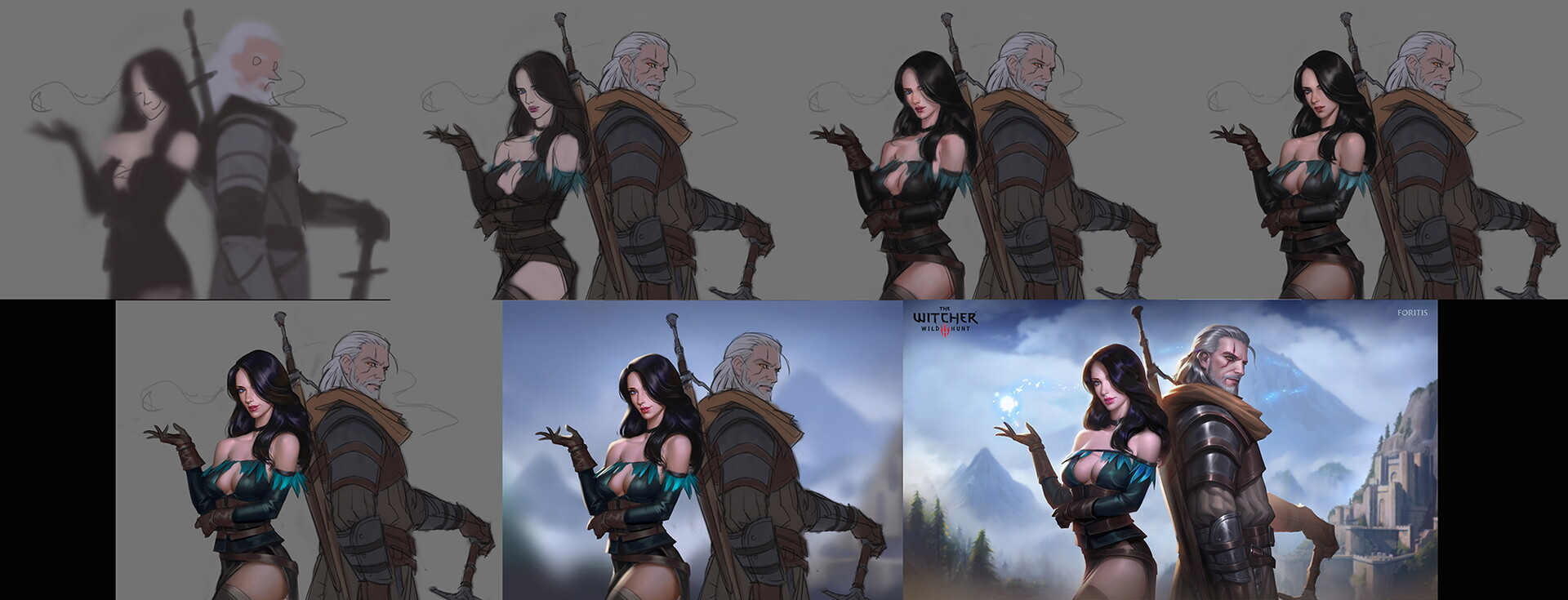 Geralt &Amp; Yennefer The Witcher Fanart Wallpapers