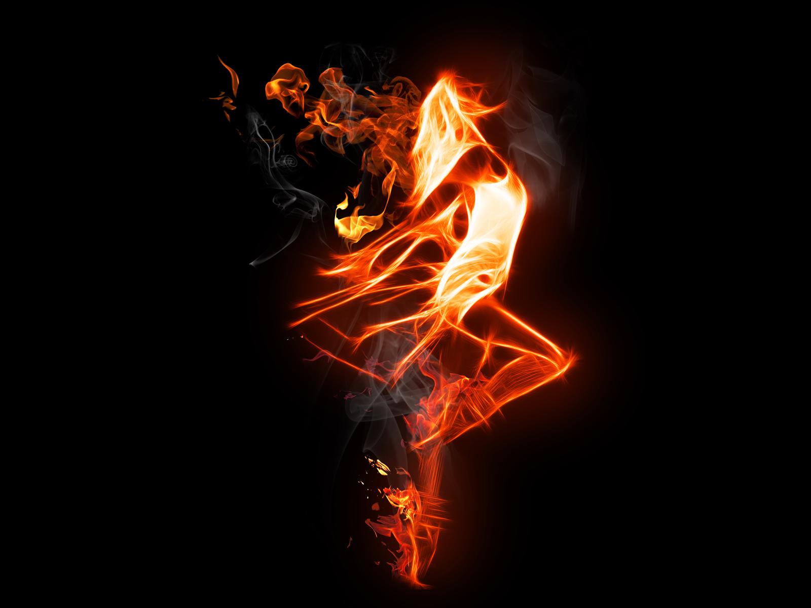 Girl In Flame Wallpapers