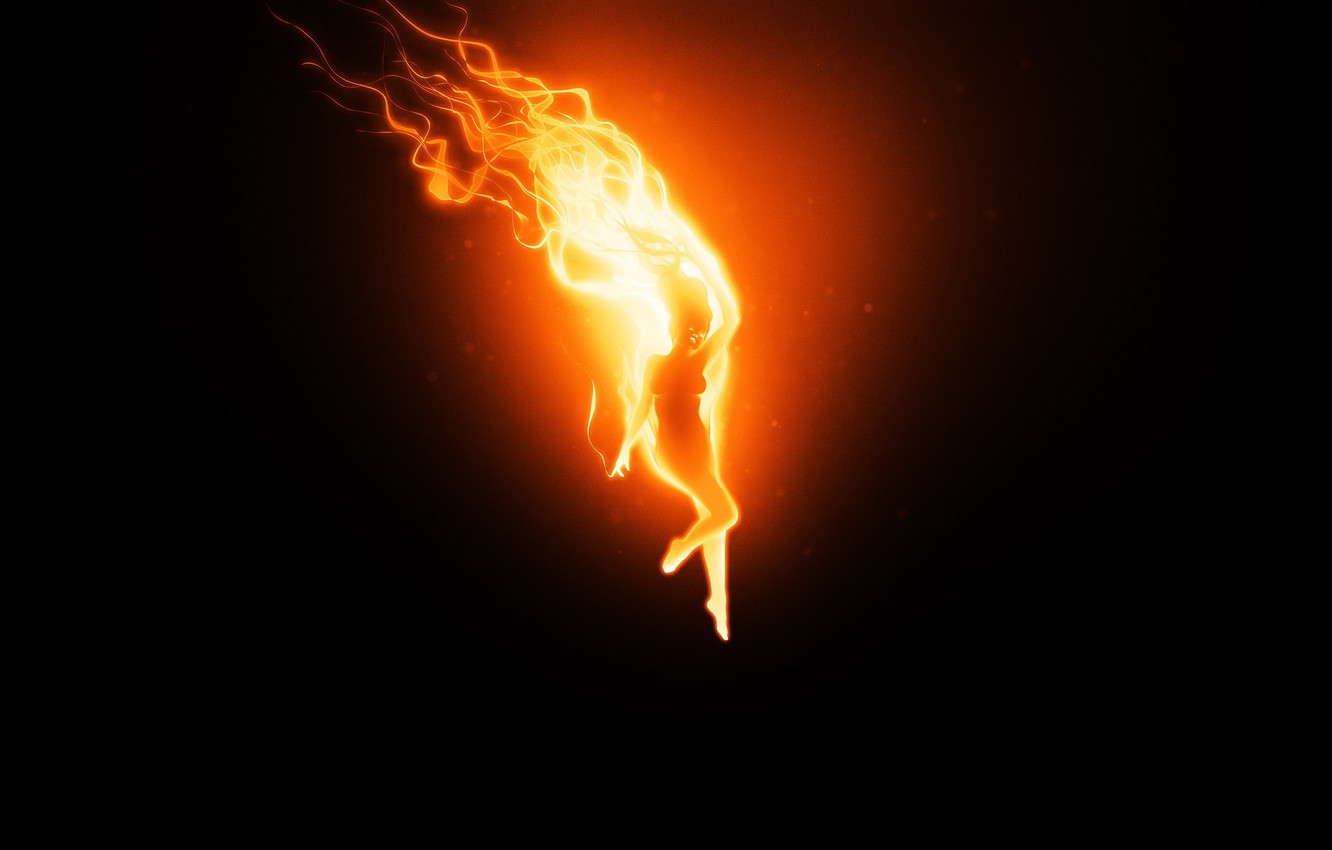 Girl In Flame Wallpapers