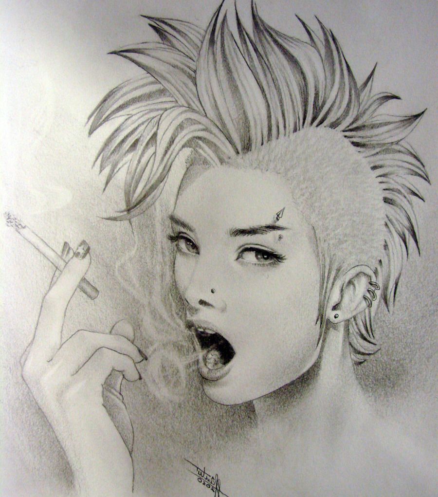 Girl Smoking Artwork Wallpapers