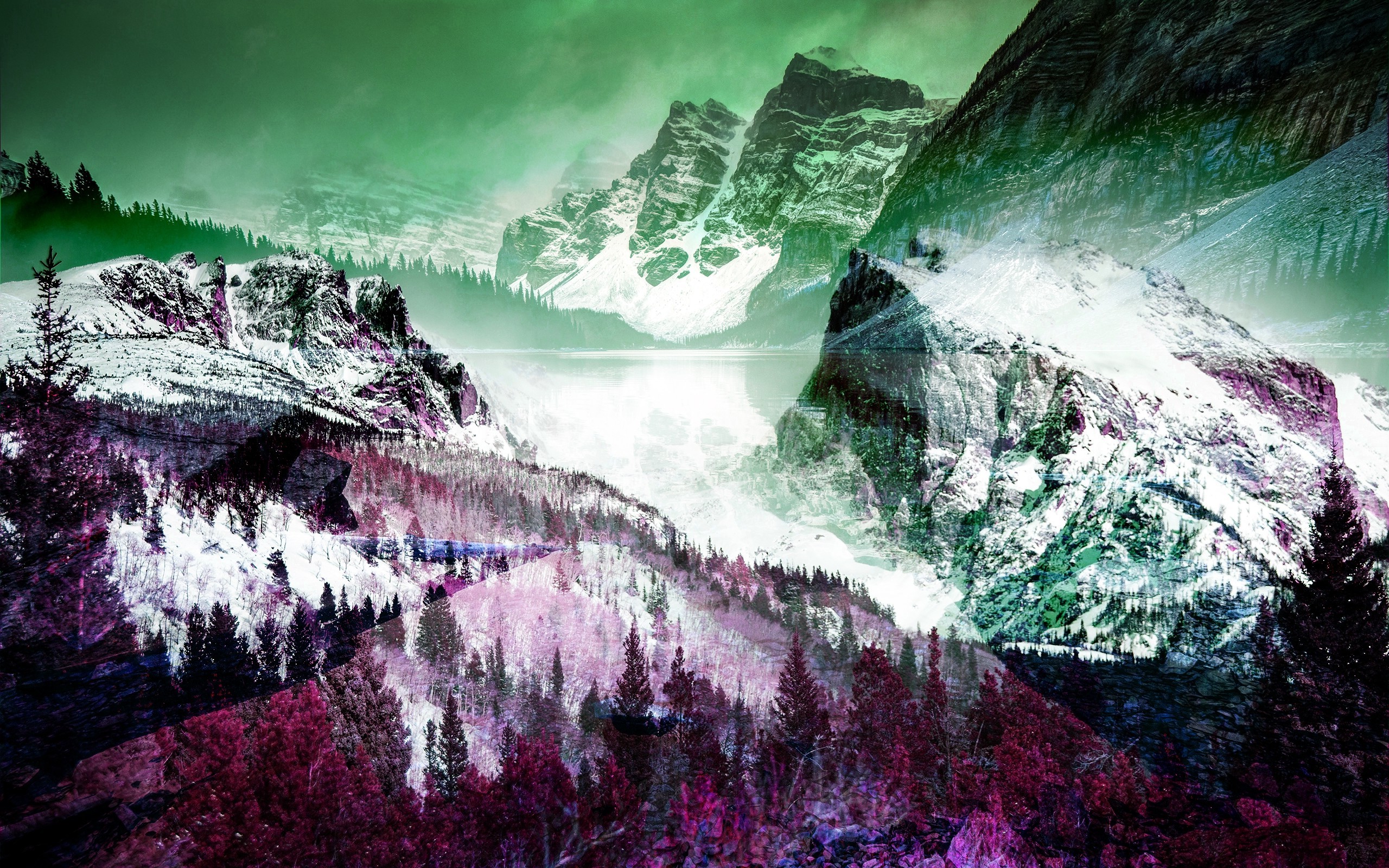 Glitchy Mountains Wallpapers