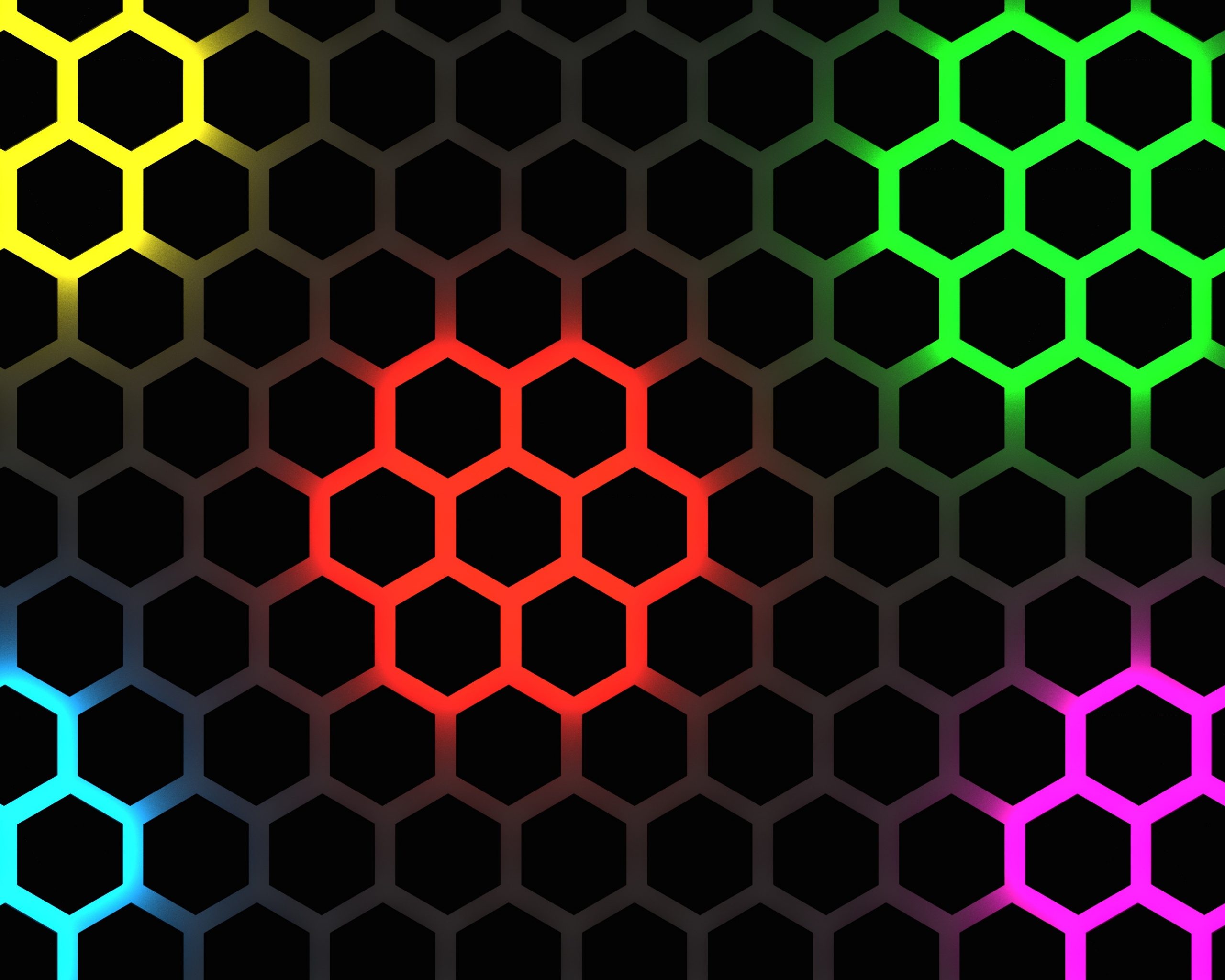 Hexagon Multiple Color 4K Wallpapers