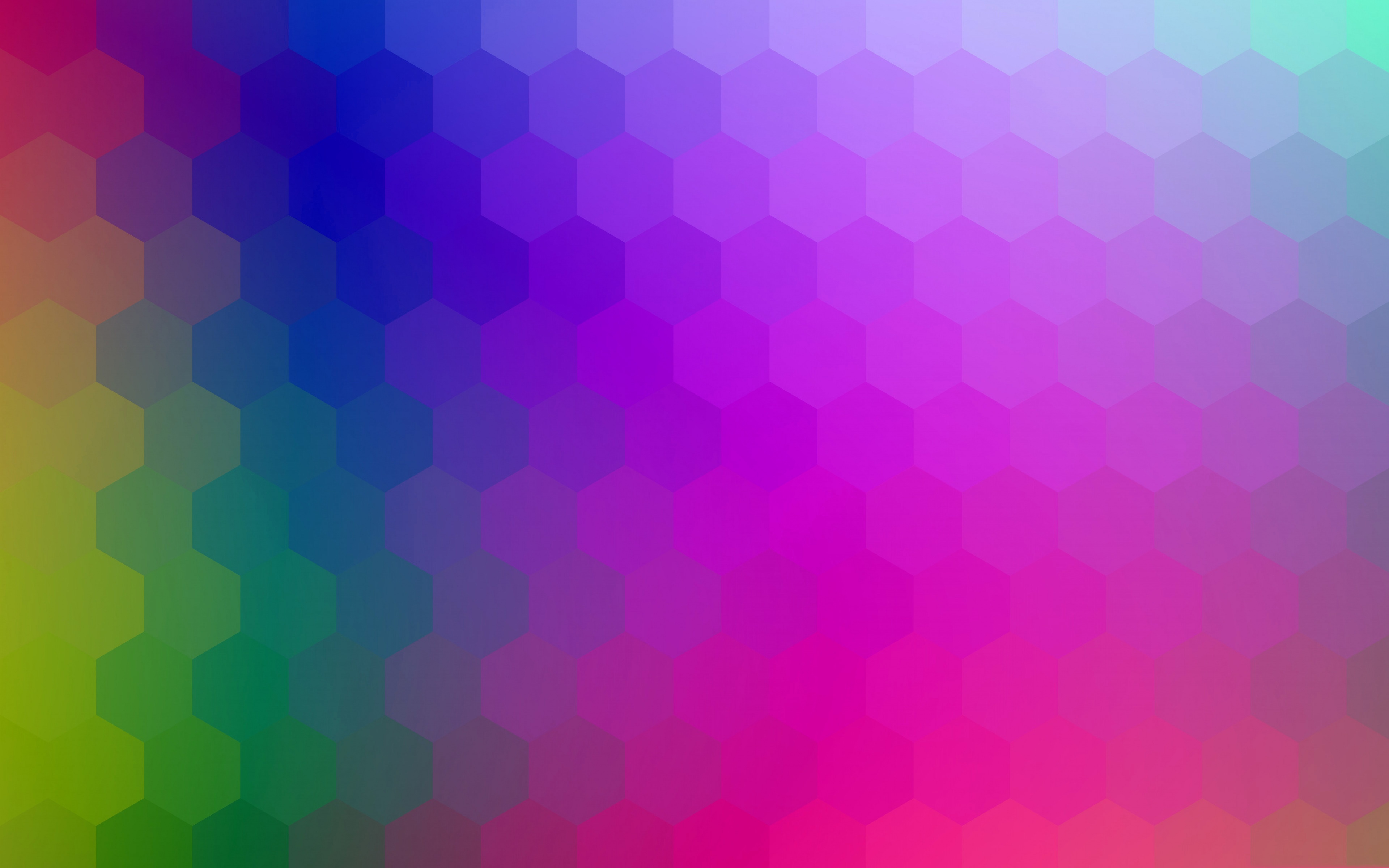 Hexagon Multiple Color 4K Wallpapers