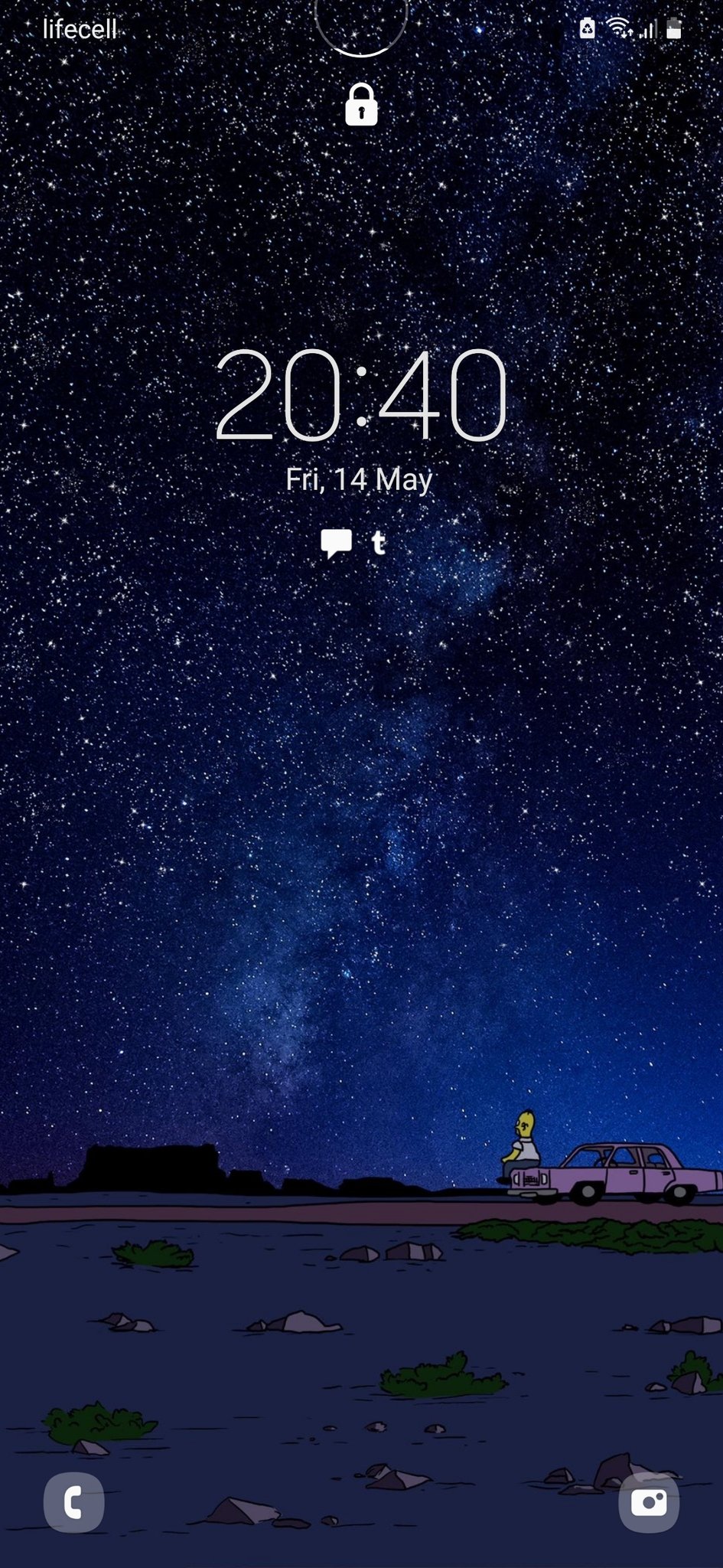 Homer Looking At The Stars Wallpapers