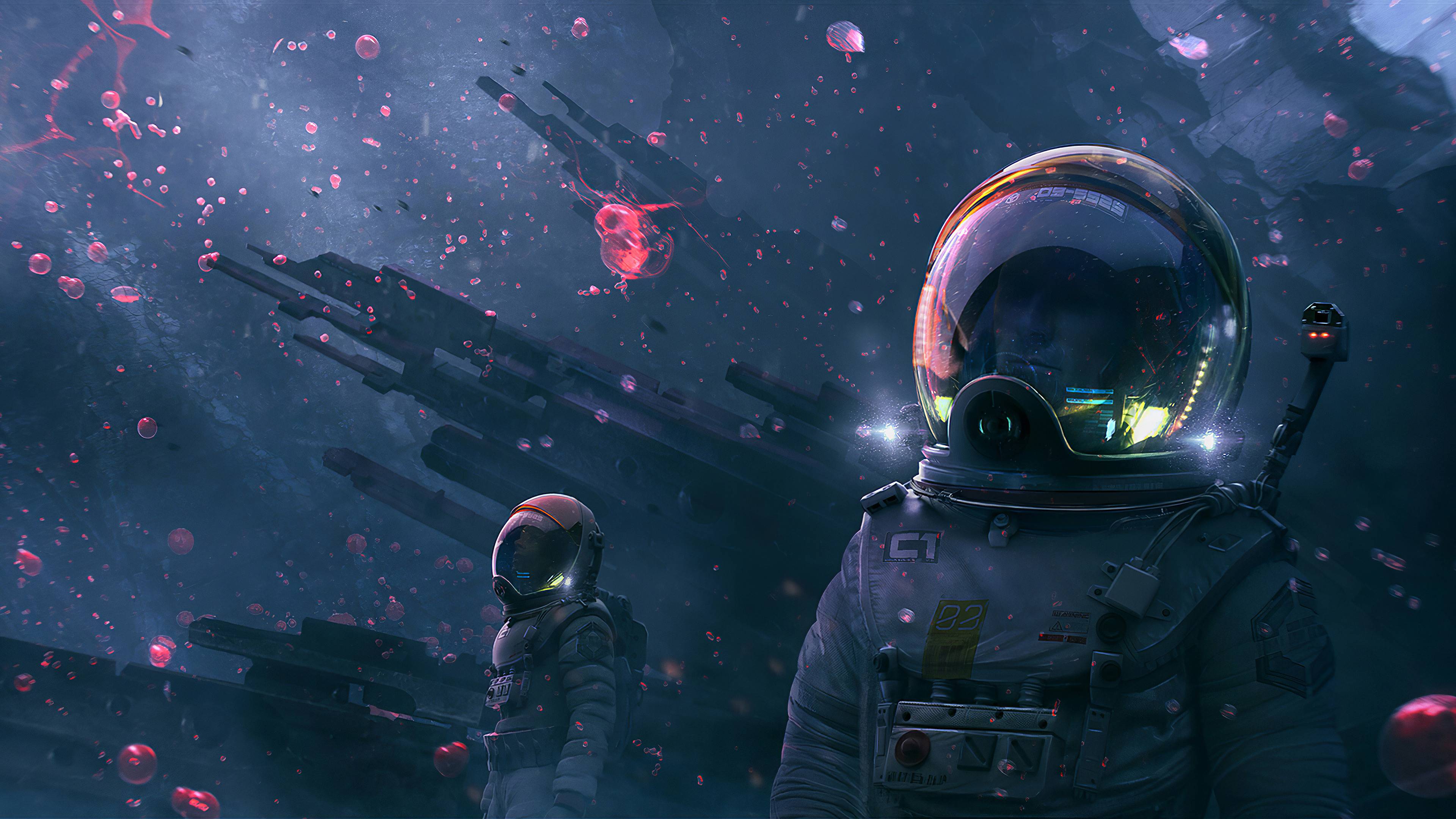 Human In Space Digital Art Wallpapers