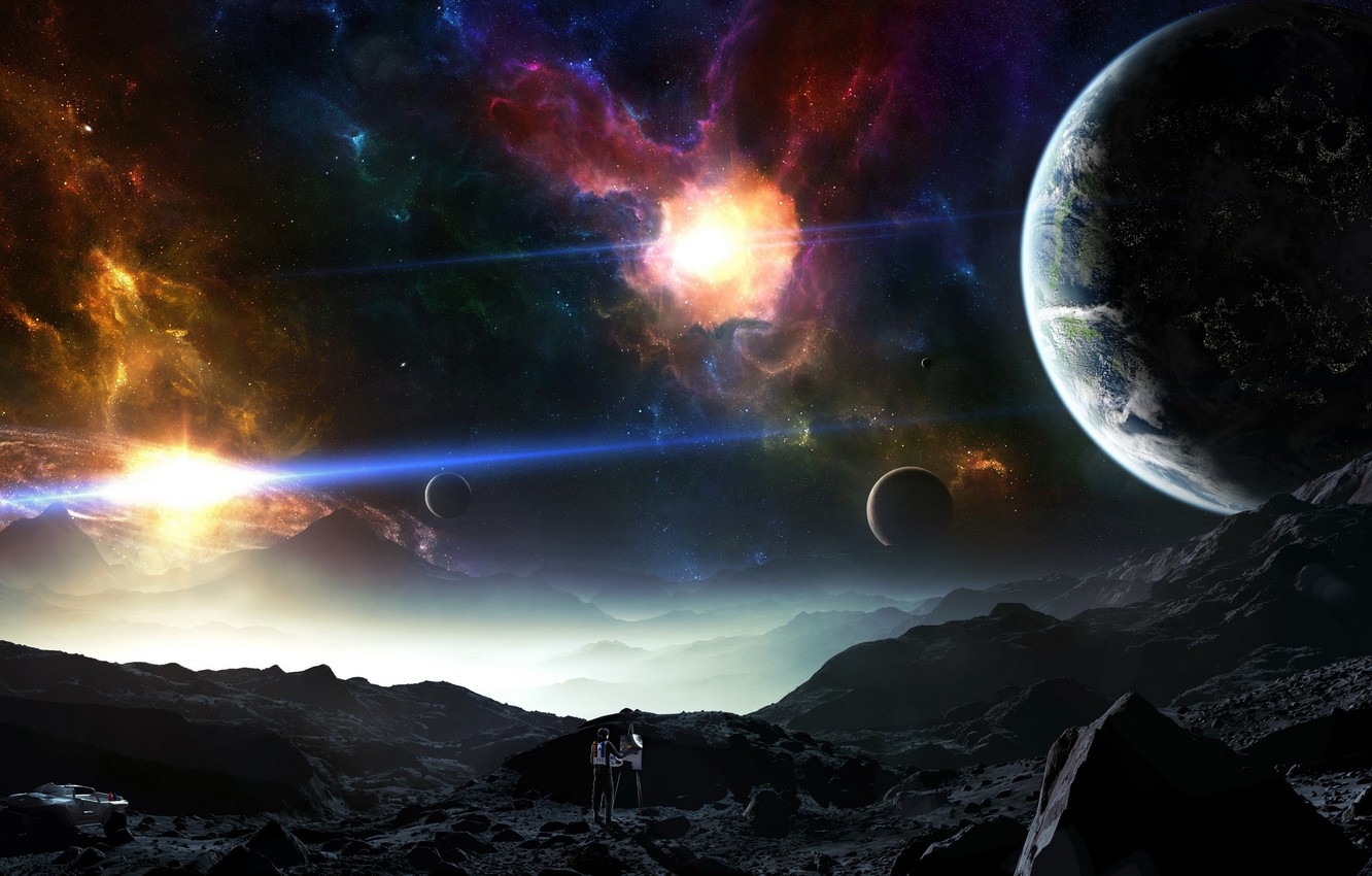 Human In Space Digital Art Wallpapers