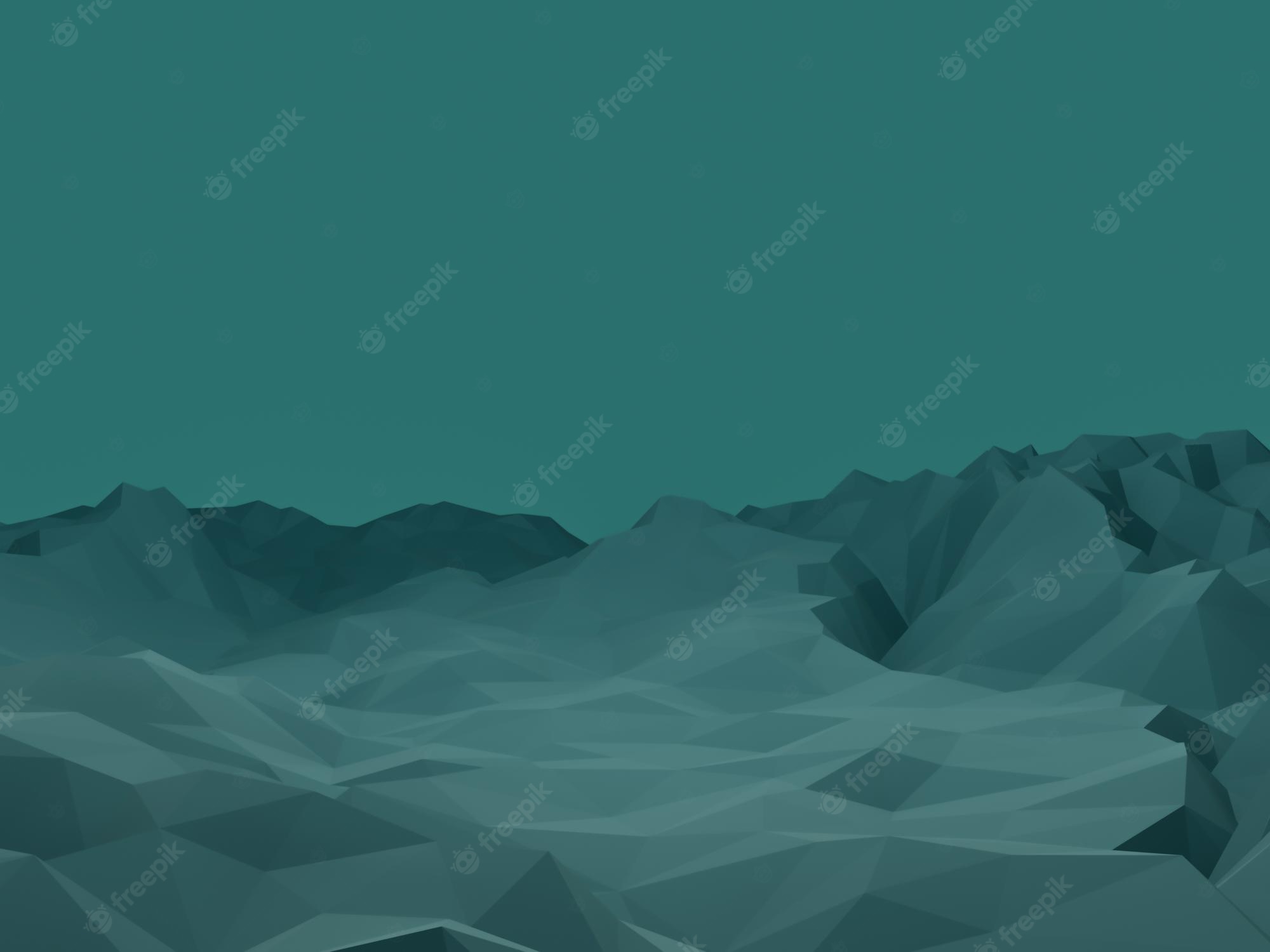 Illustration River Mountains Polygon Art Wallpapers