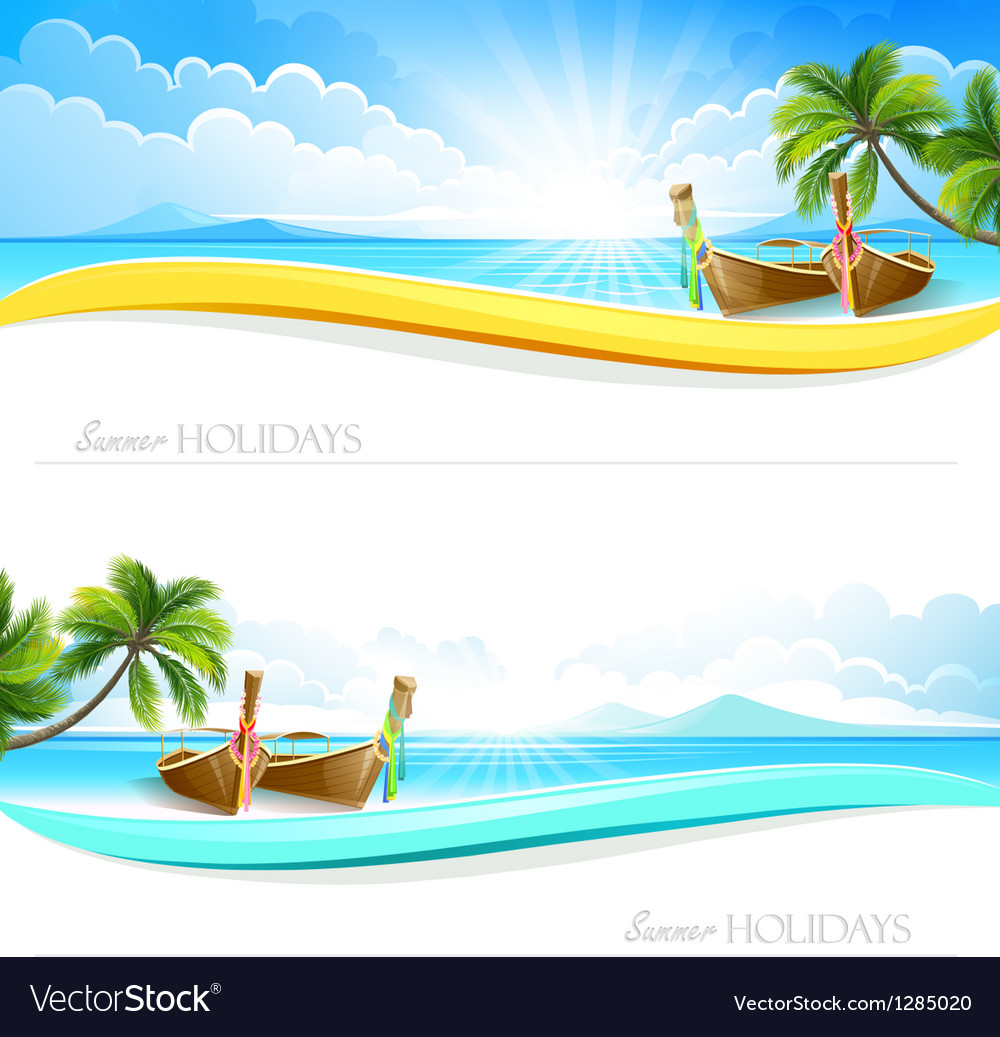 Island Beach Vector Art Wallpapers