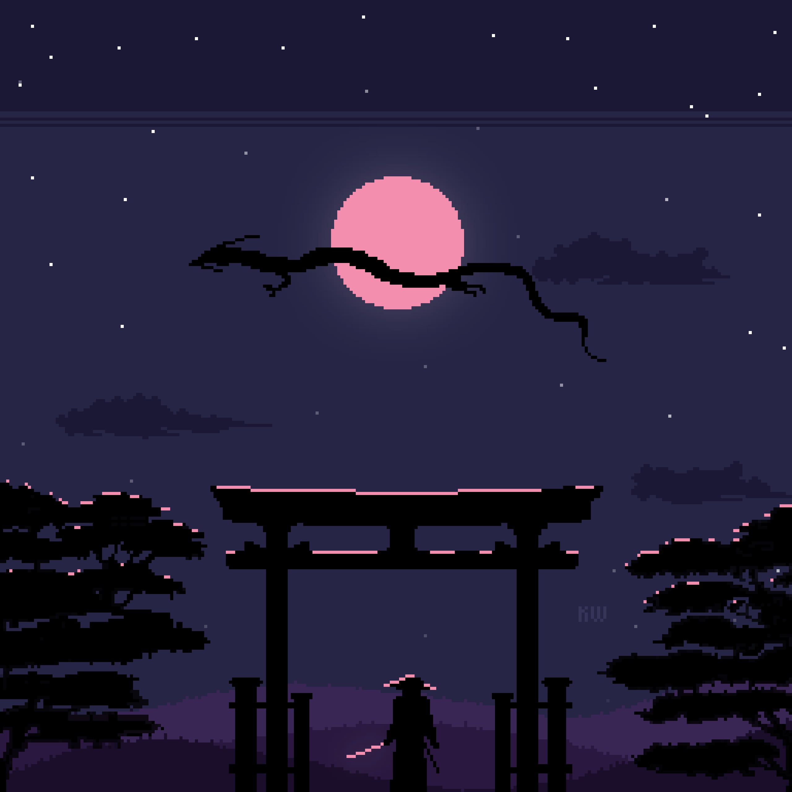 Japanese Castle Pixel Art Wallpapers