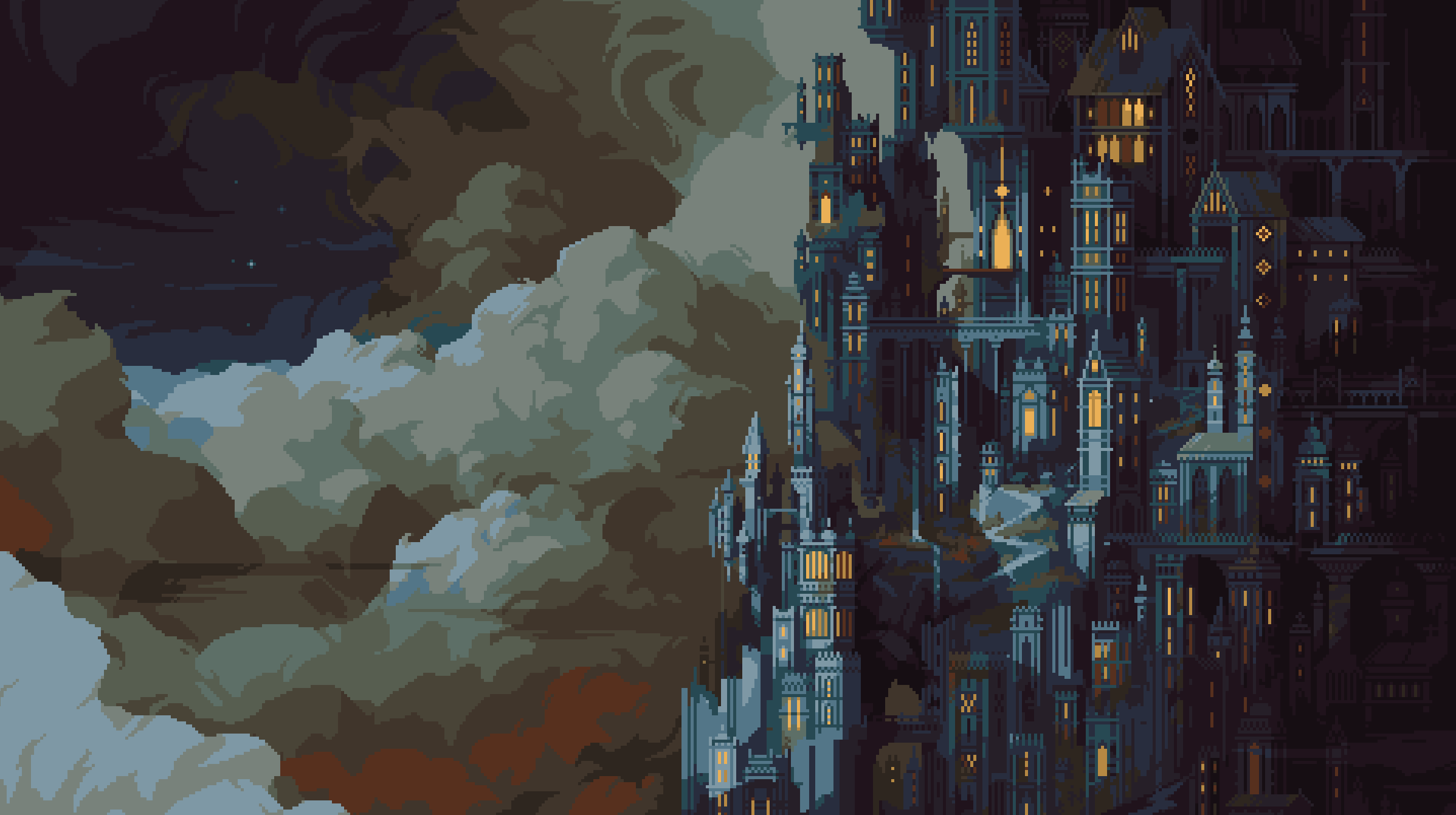 Japanese Castle Pixel Art Wallpapers