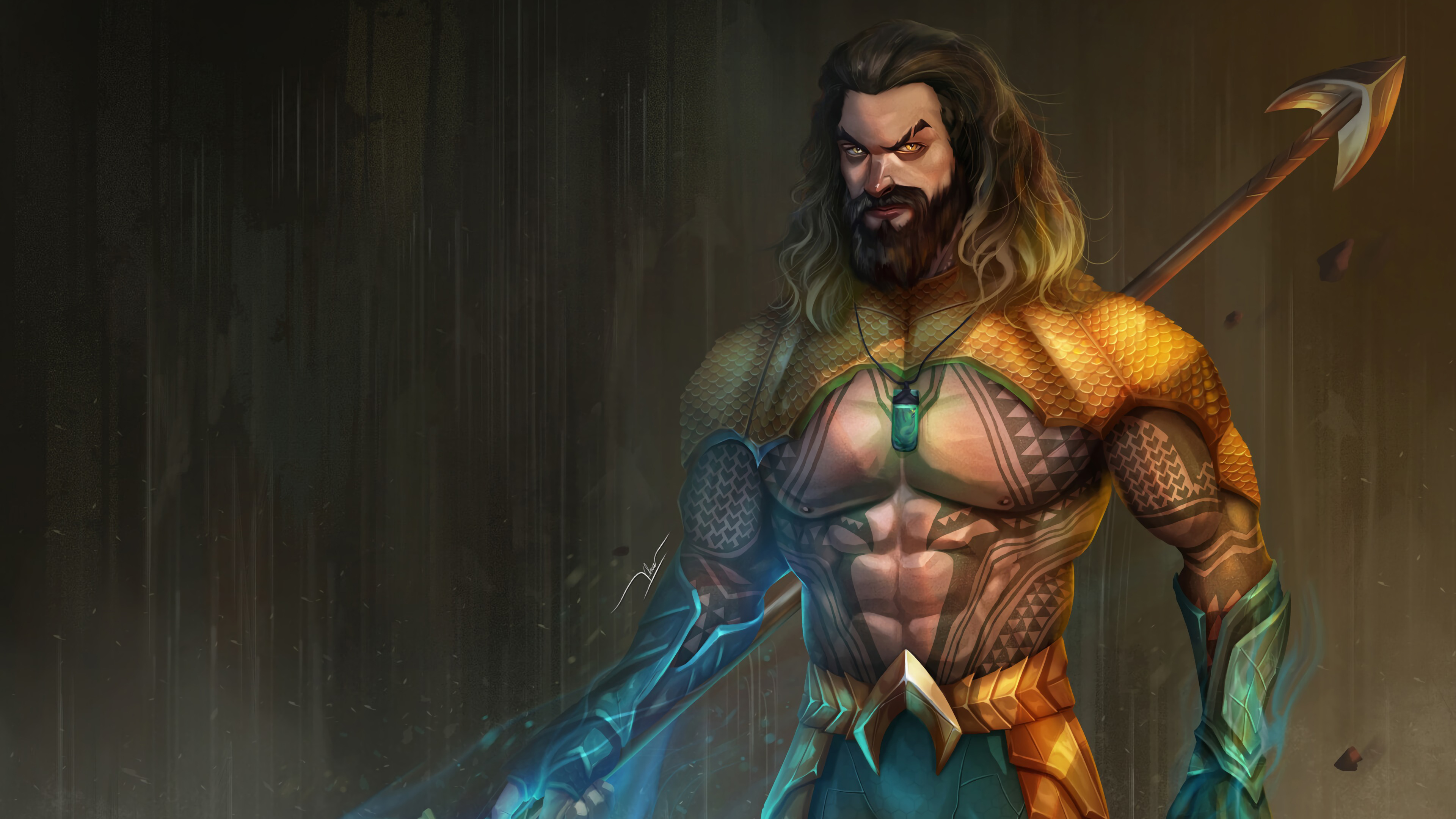 Jason Momoa Aquaman Art Wallpapers