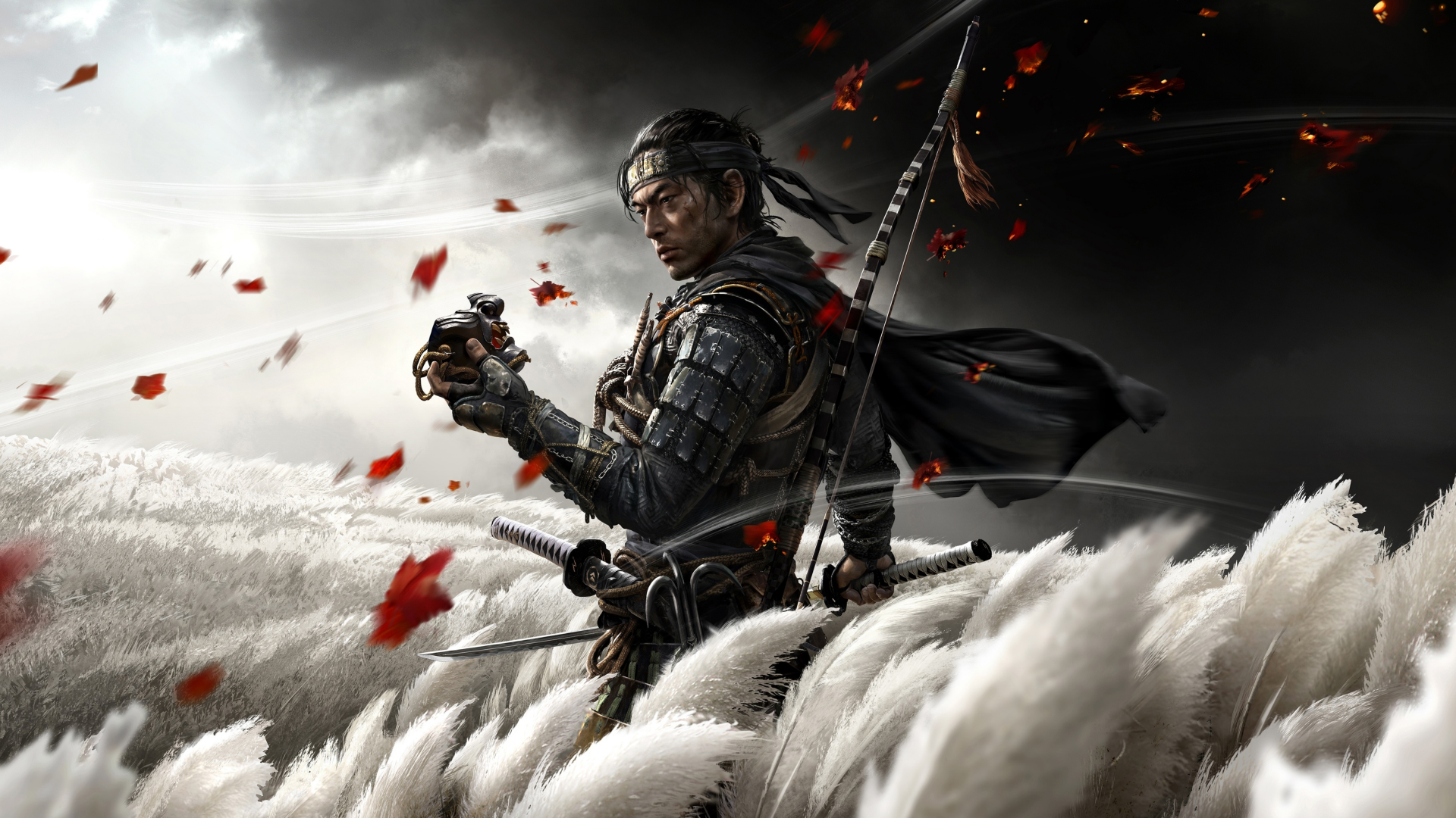 Jin Sakai Ghost Of Tsushima Drawing Wallpapers