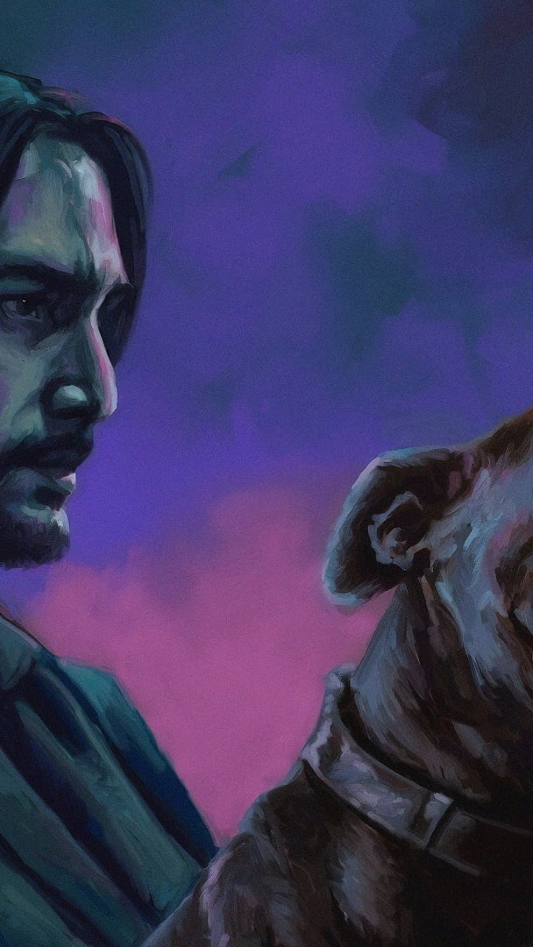 John Wick As Keanu Reeves And Dog Wallpapers