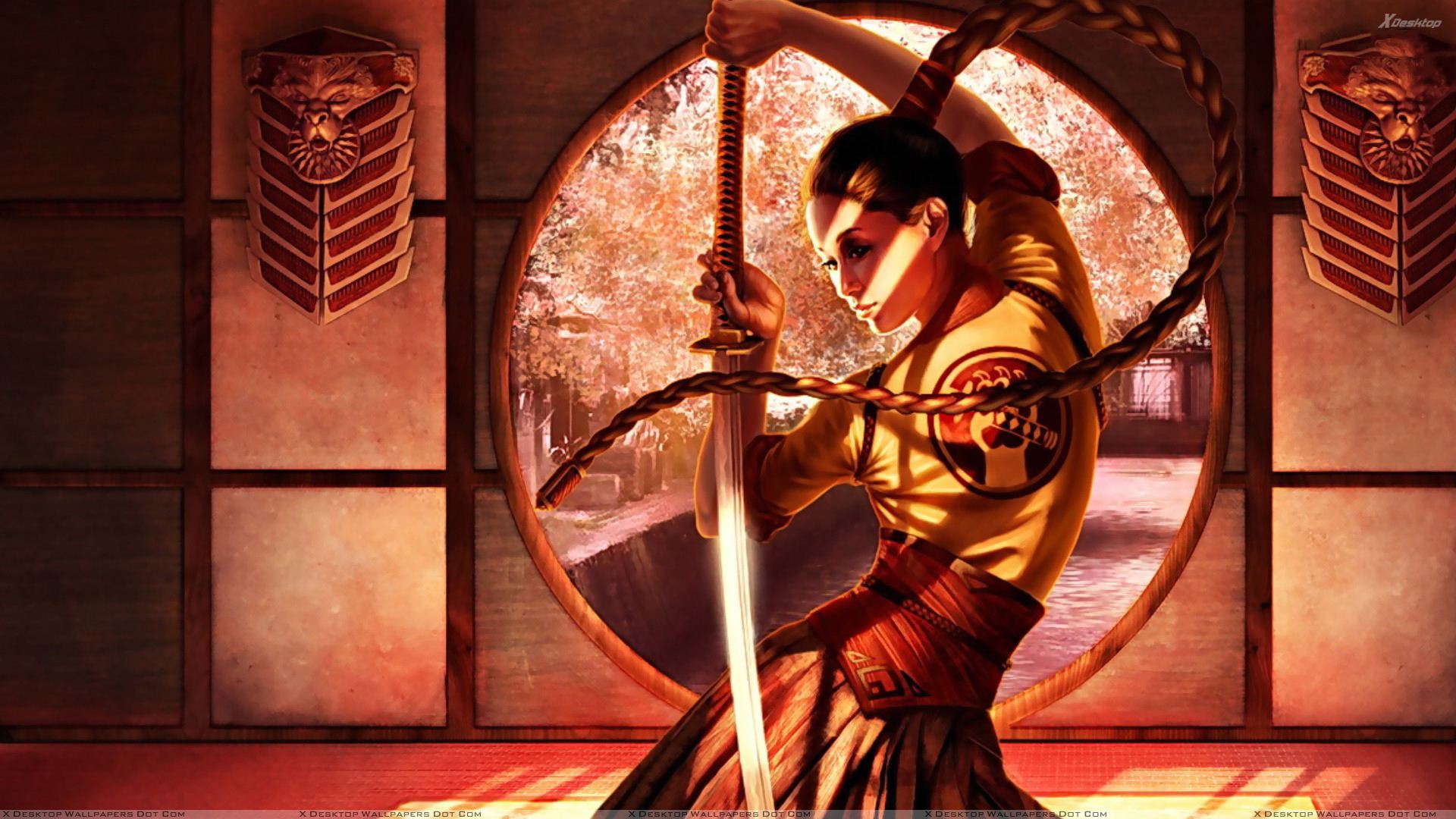 Katana Women Art Wallpapers