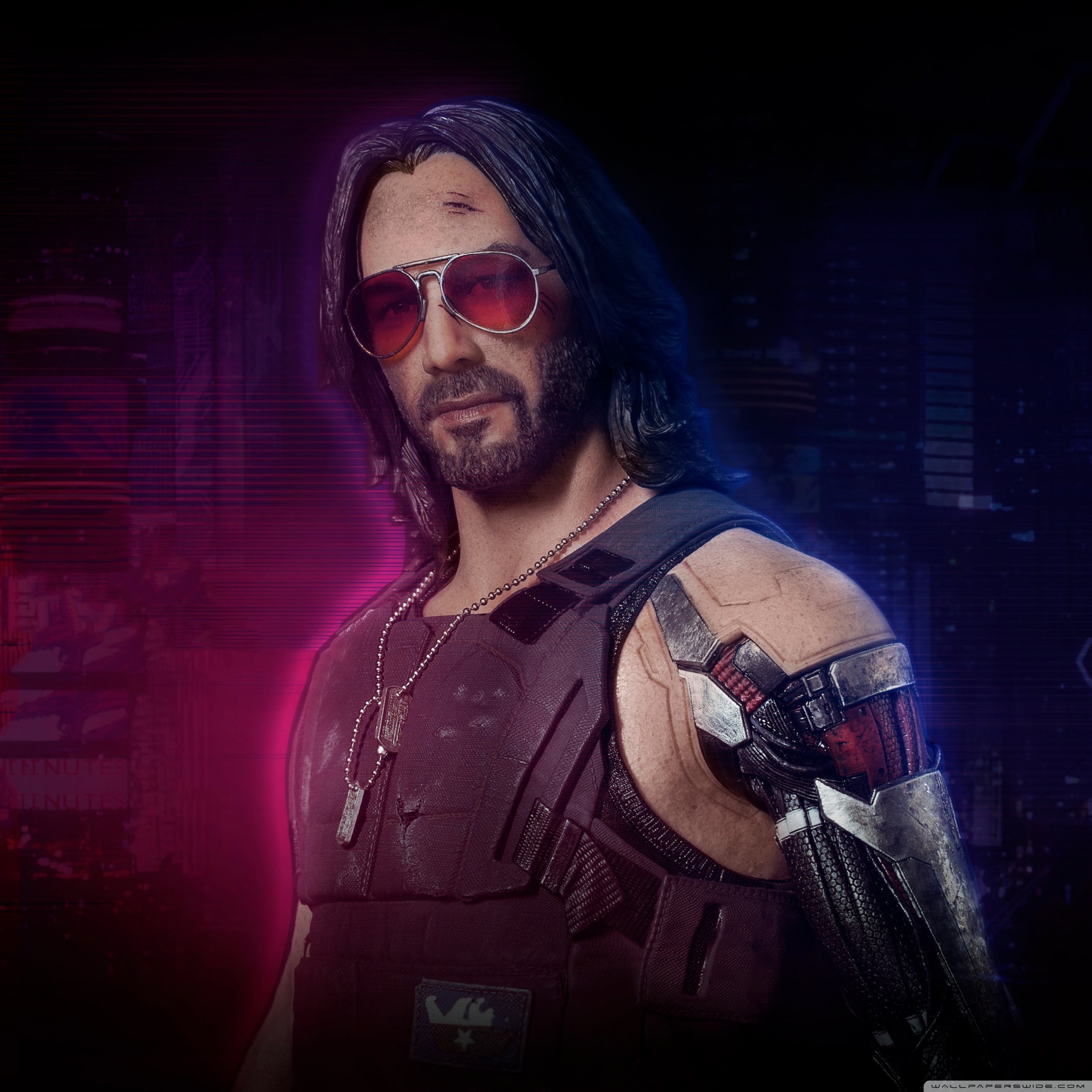 Keanu Reeves And Dog In Cyberpunk 2077 Wallpapers