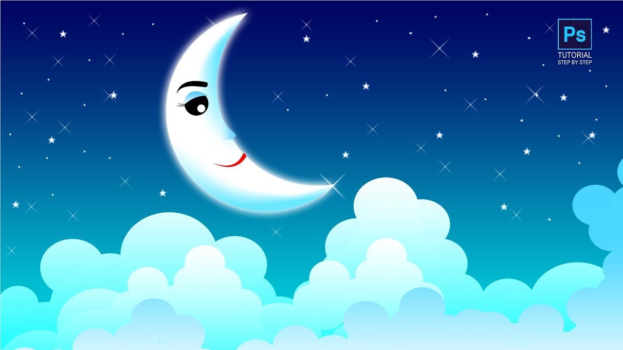 Kid Near Colorful Circle Moon Wallpapers