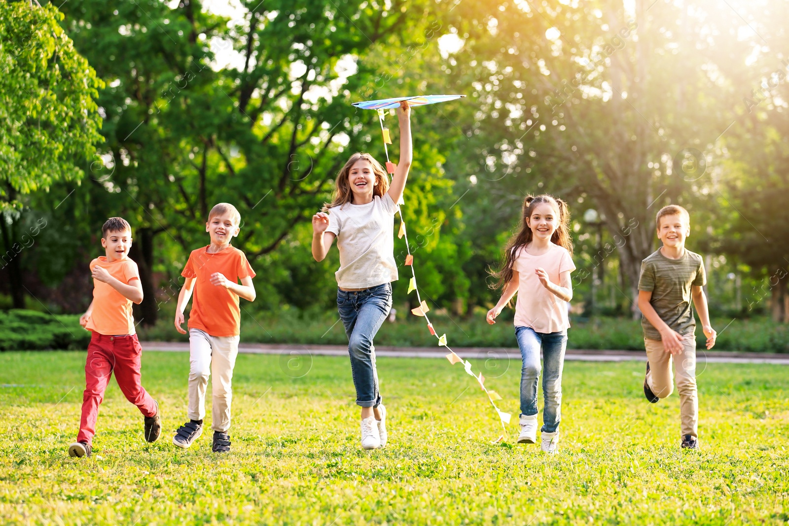 Kid Playing With Kite A Bit Of Happiness Wallpapers