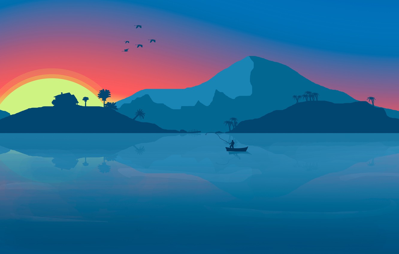 Lake Minimalist Wallpapers